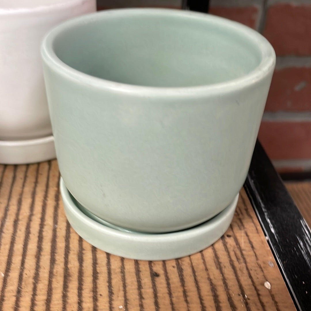 Small 3" Ceramic Pots - Green