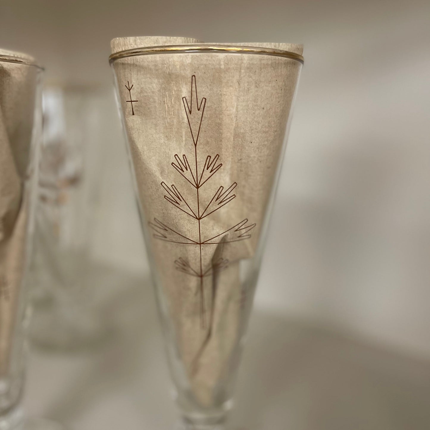 1957 Vintage Pilsners - "Jardin" by Libbey