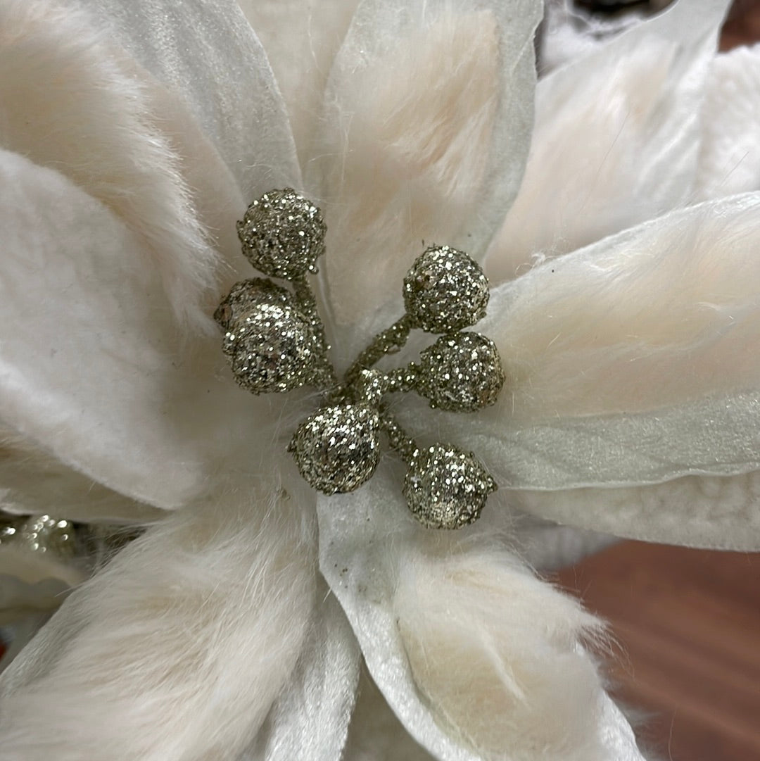 Furry Wool Poinsettia