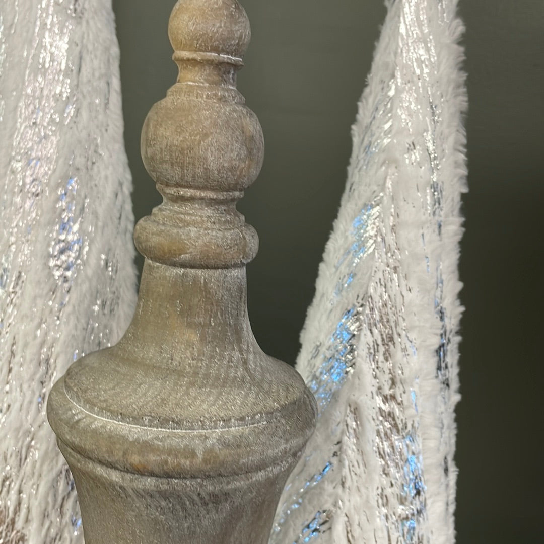 Whitewashed Finial -LG