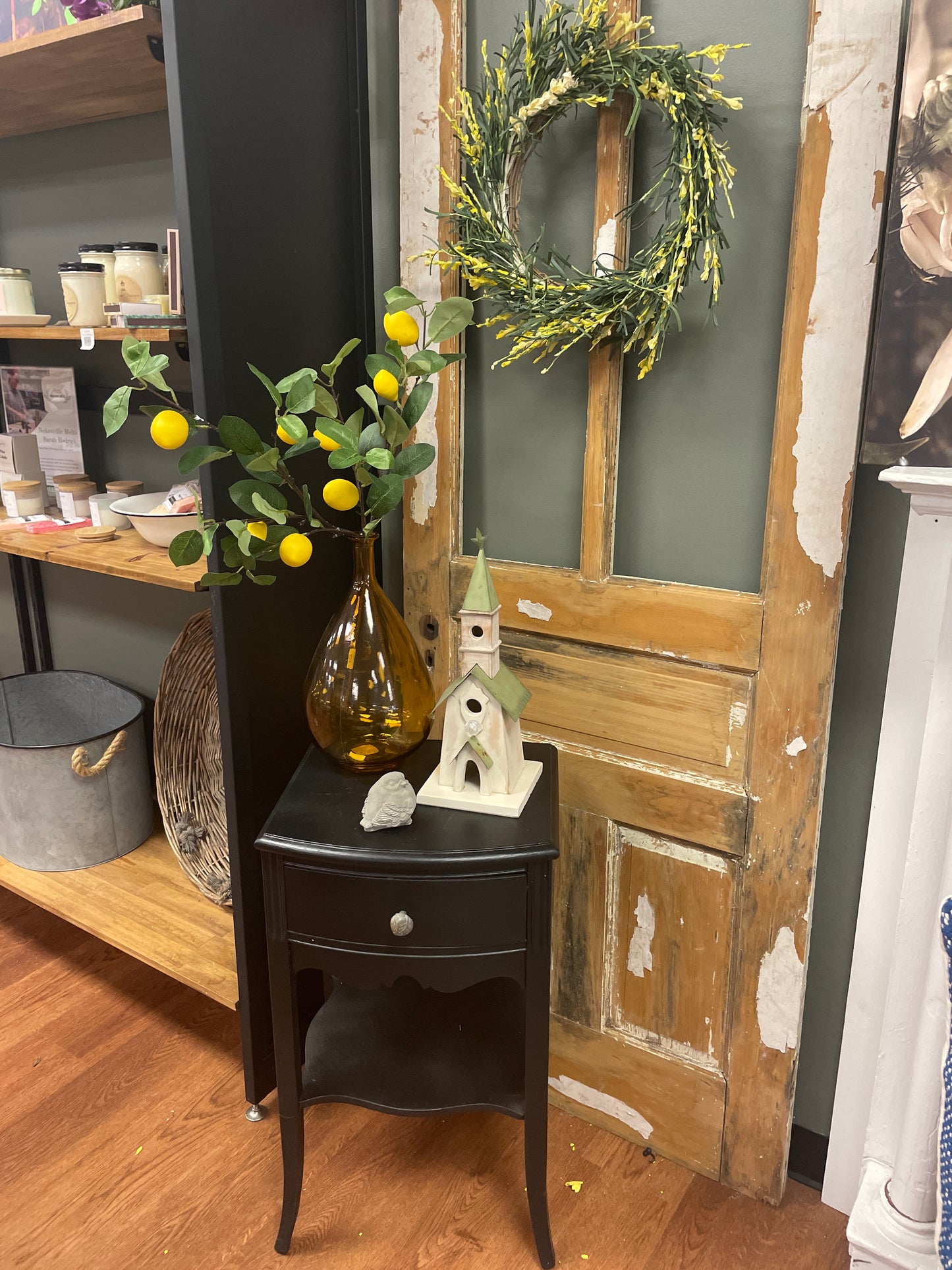 Black/wood Side table