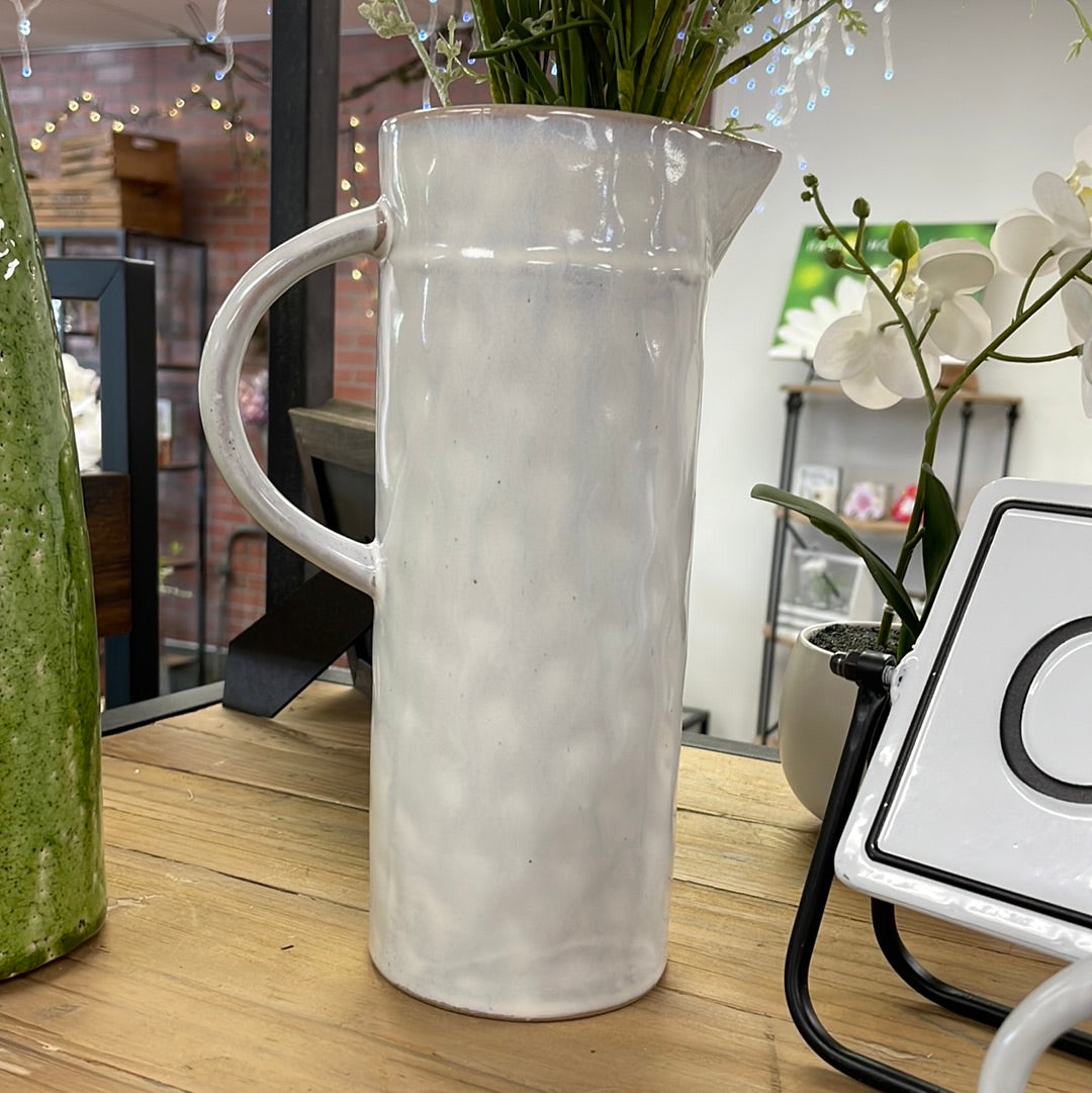 Cream Ceramic Pitcher