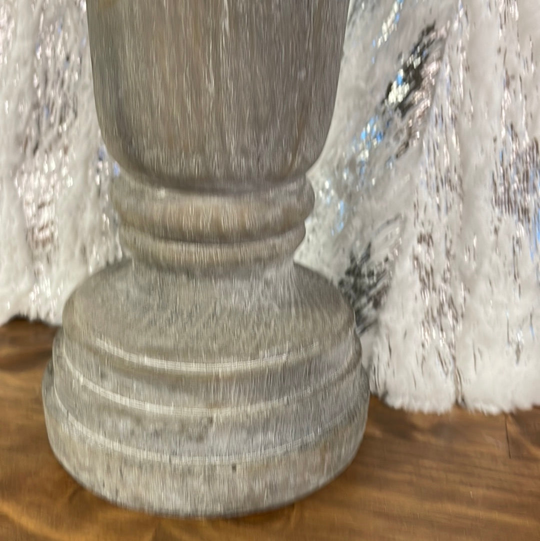 Whitewashed Finial -LG