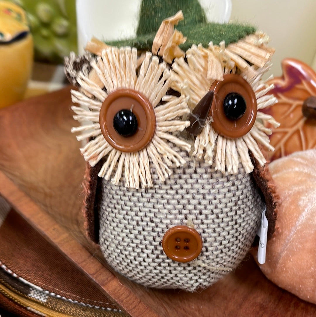 Owl - fabric ornie