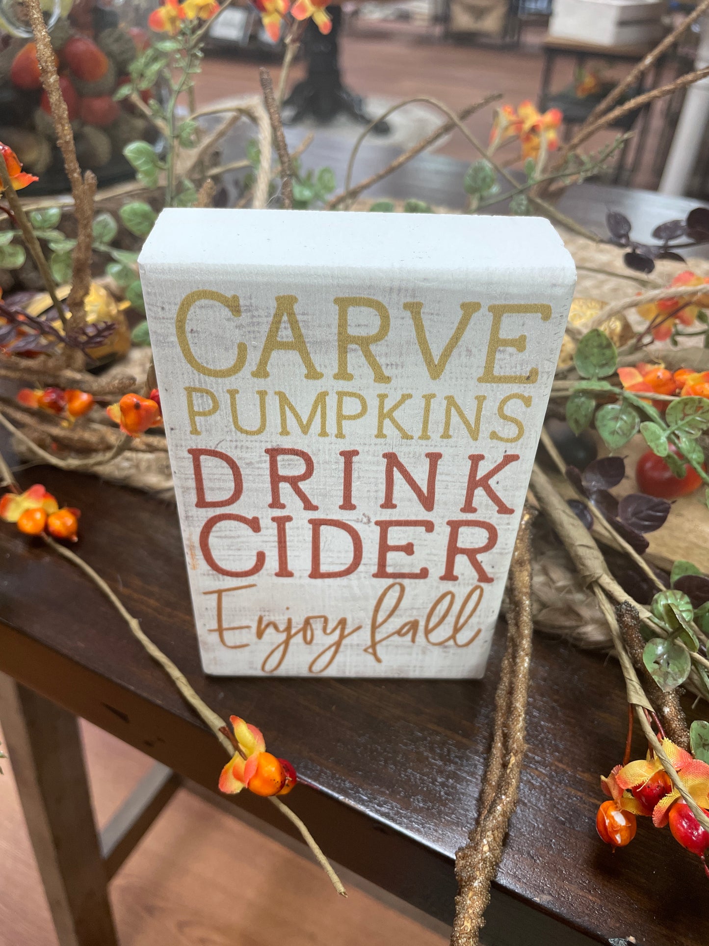 Carve Pumpkins Word Block