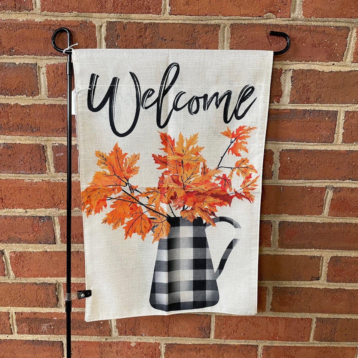Garden Flag - Welcome Plaid Pitcher