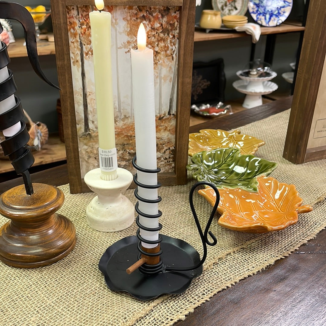 Black Spiral Taper Holder