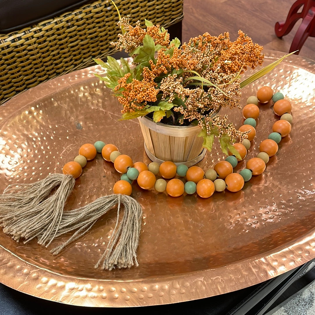 Fall Beads w/Tassel