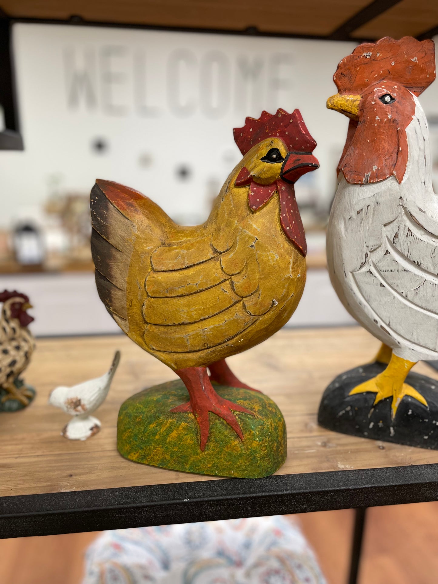 Wooden Hen - Yellow