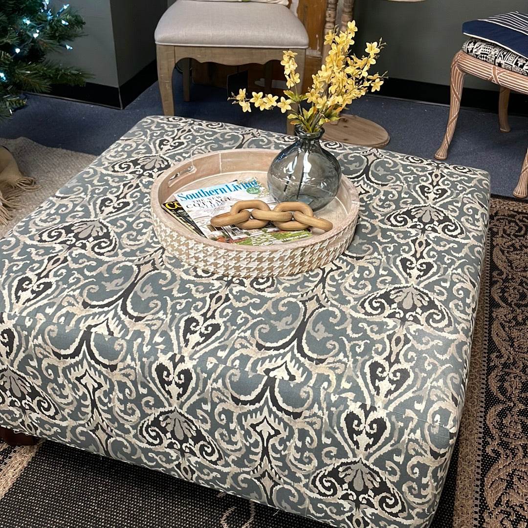 Upholstered Ottoman (cat eyes)