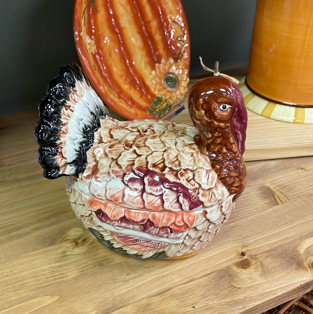 Turkey Lidded Bowl