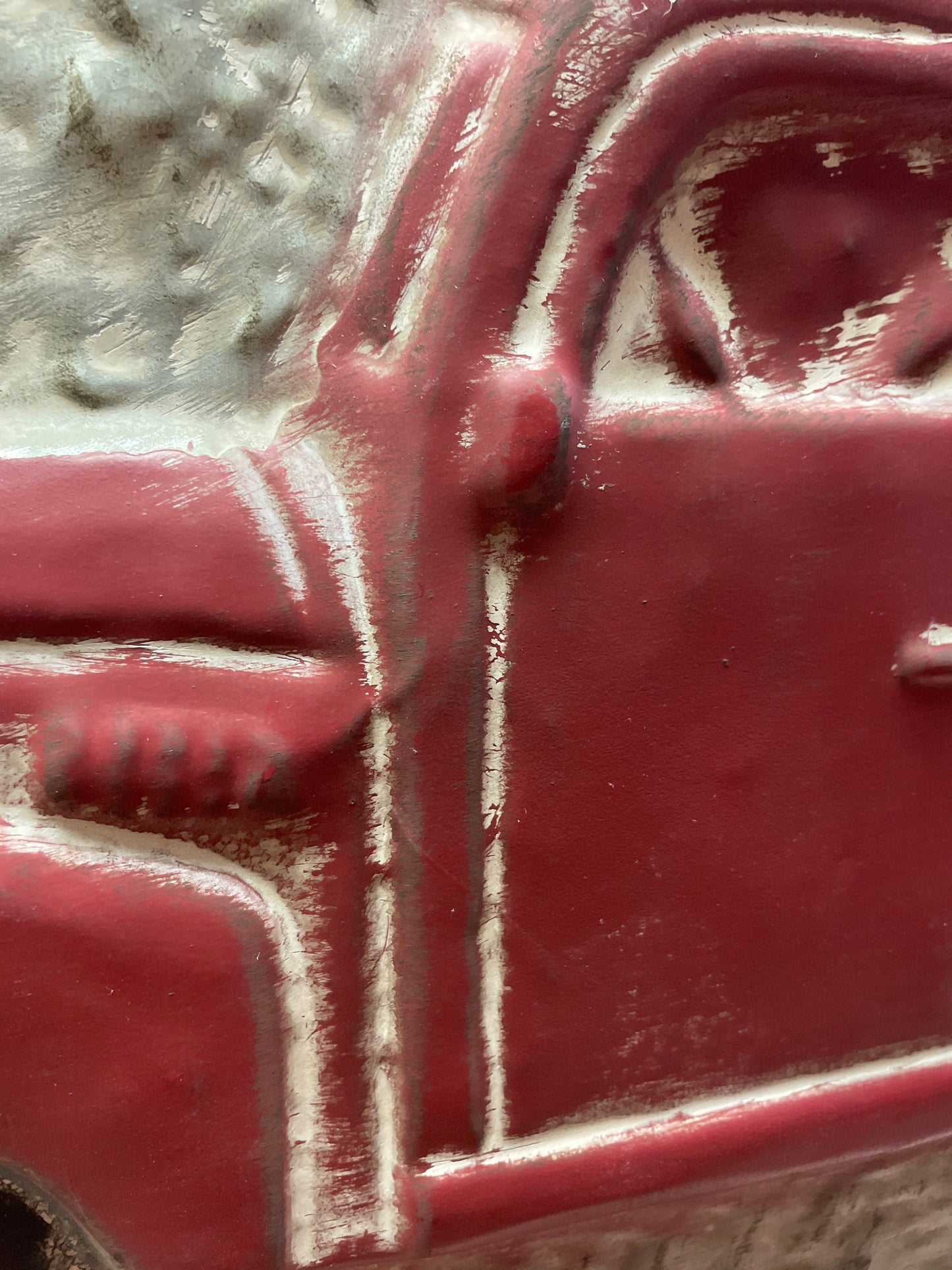 Red Truck Metal Sign