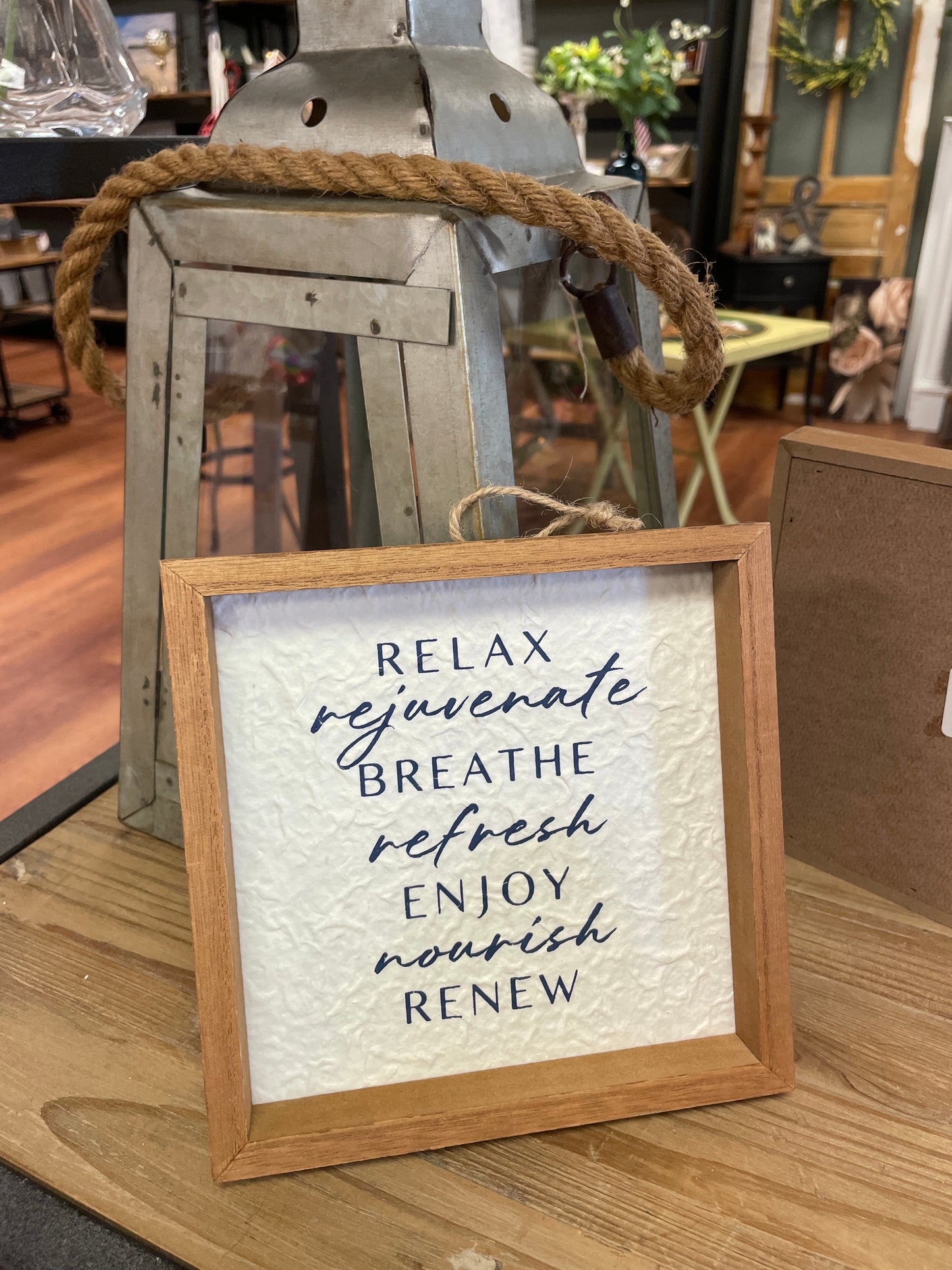 Relax, Refresh sign