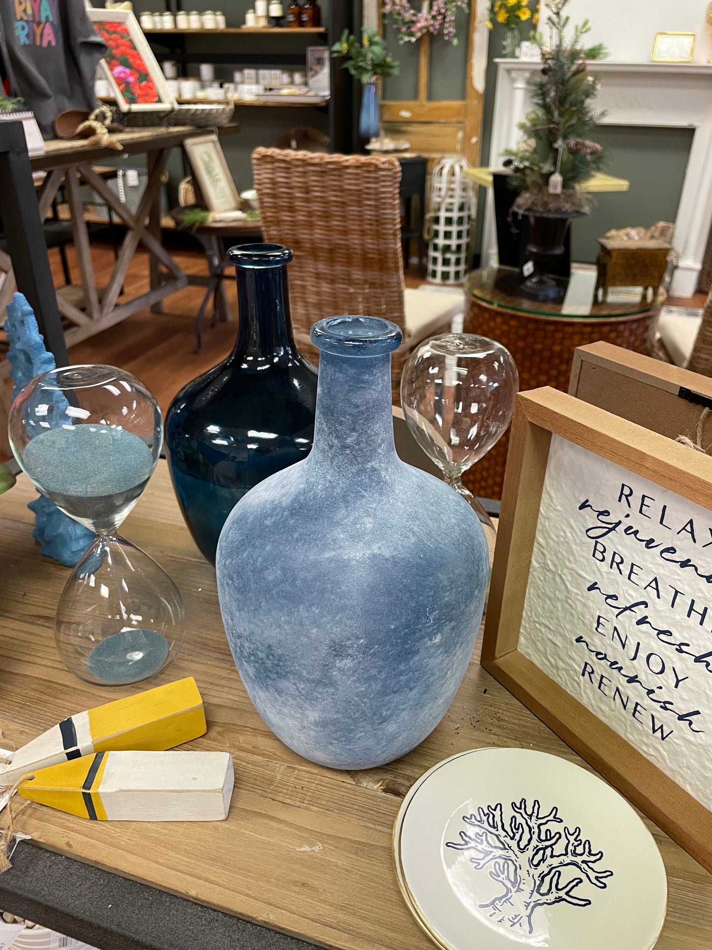 Hourglass Clear - Blue