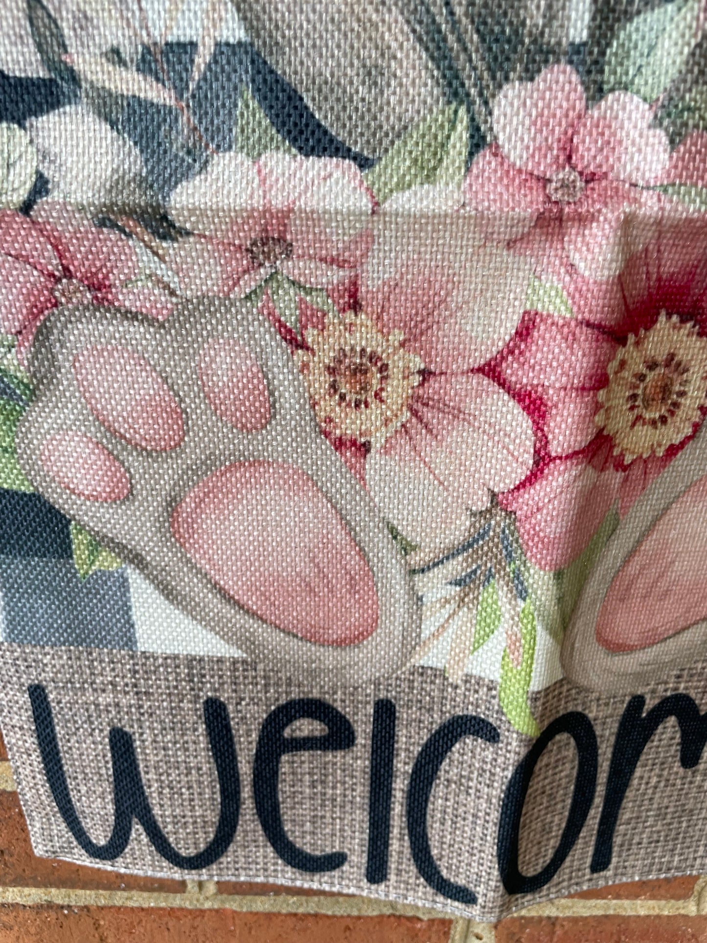 Garden Flag - Bunny Feet Welcome