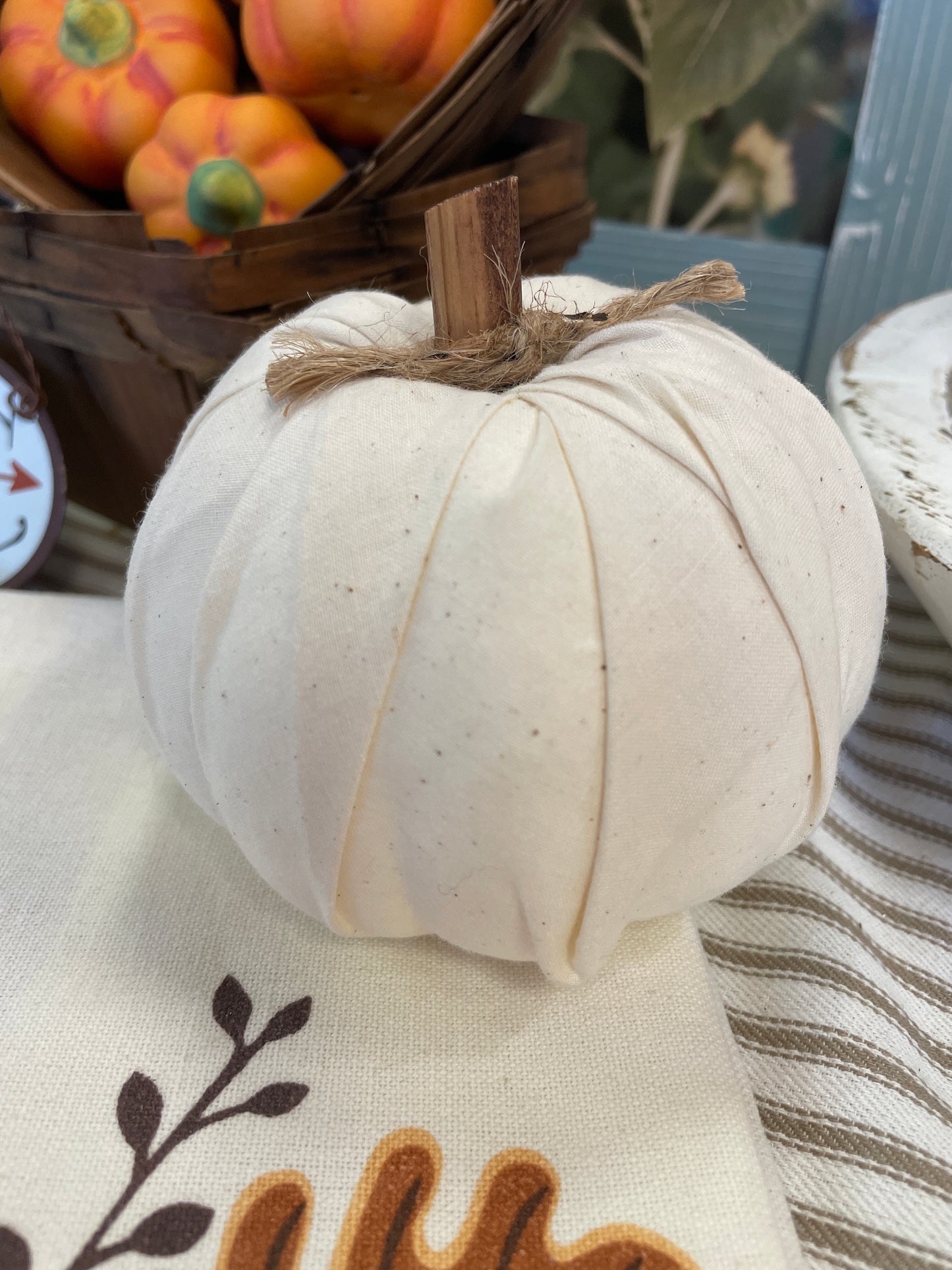White Canvas Pumpkin
