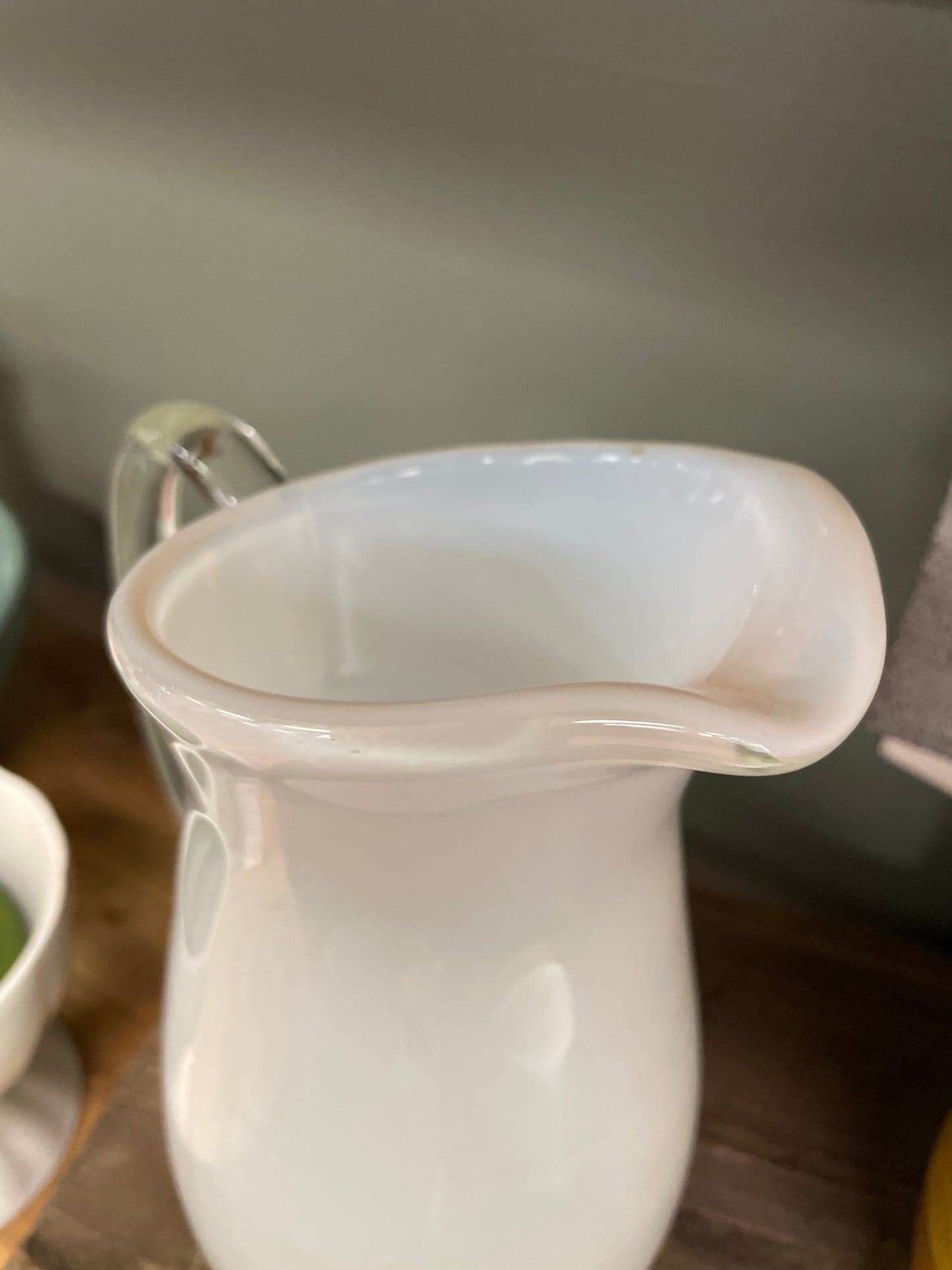 White Glass Pitcher
