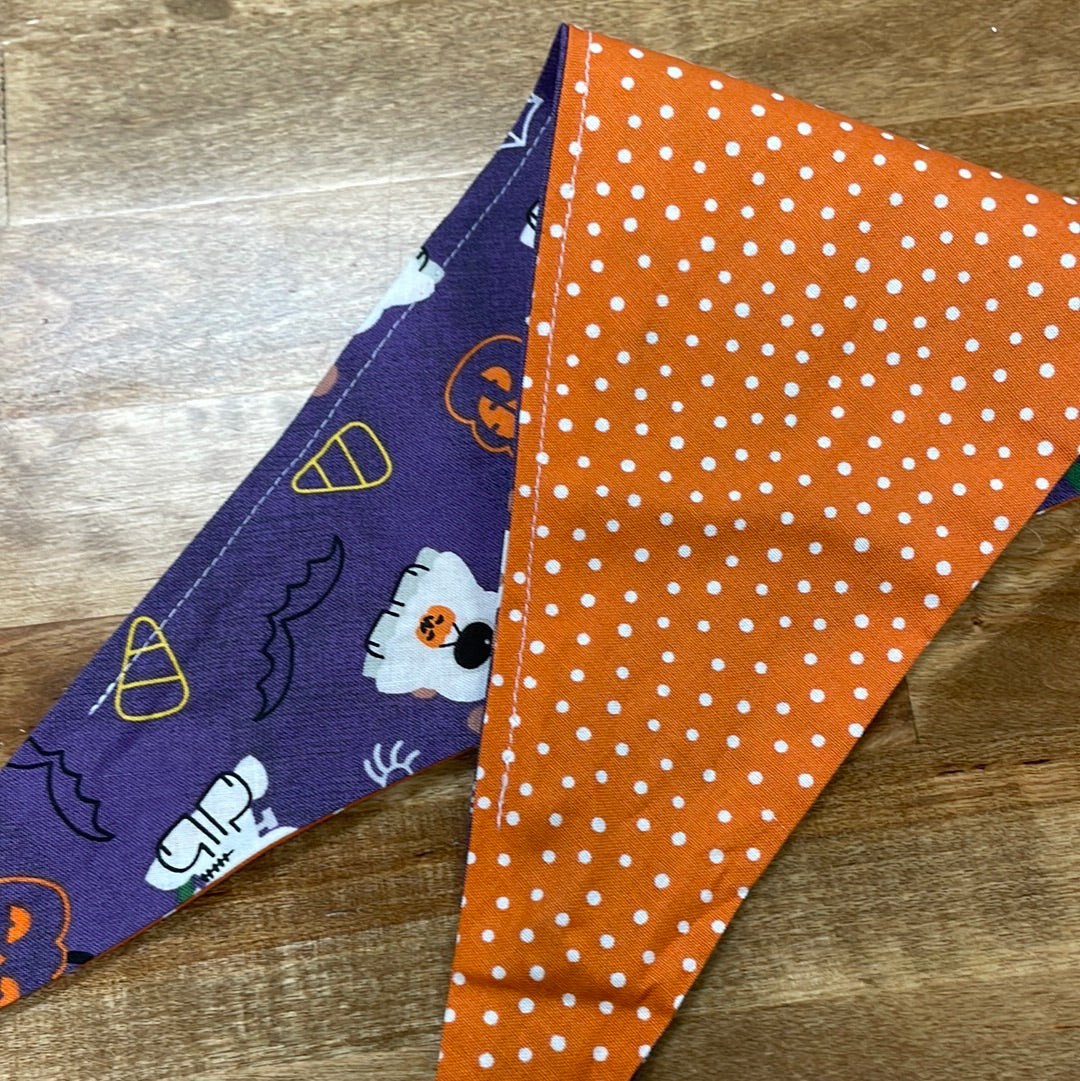 Purple Dog Halloween - Polka Dot