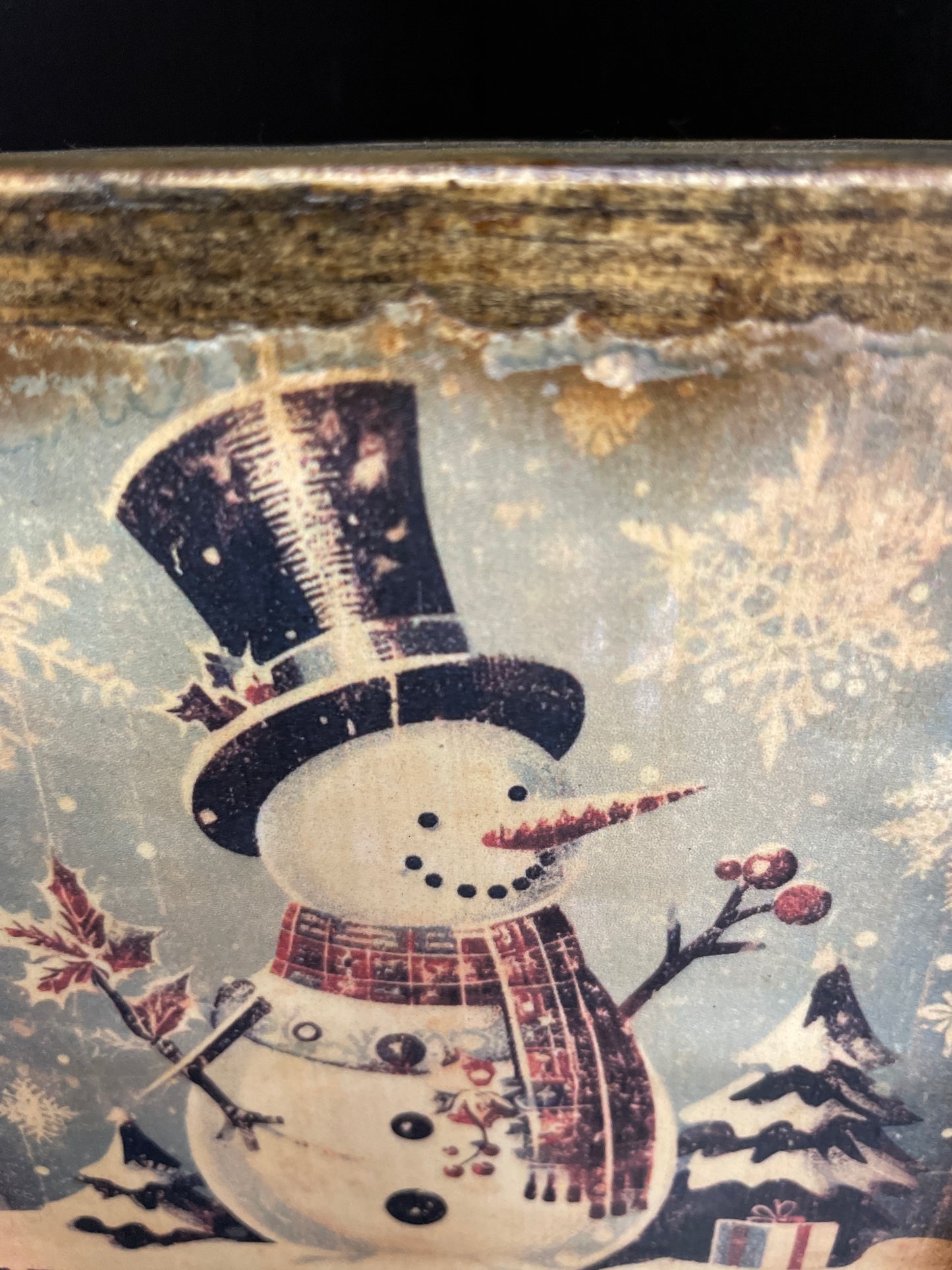 Snowman Wood Block