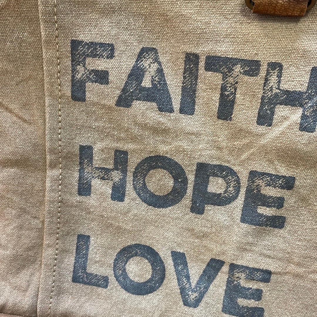 Faith Hope Fear Canvas Tote