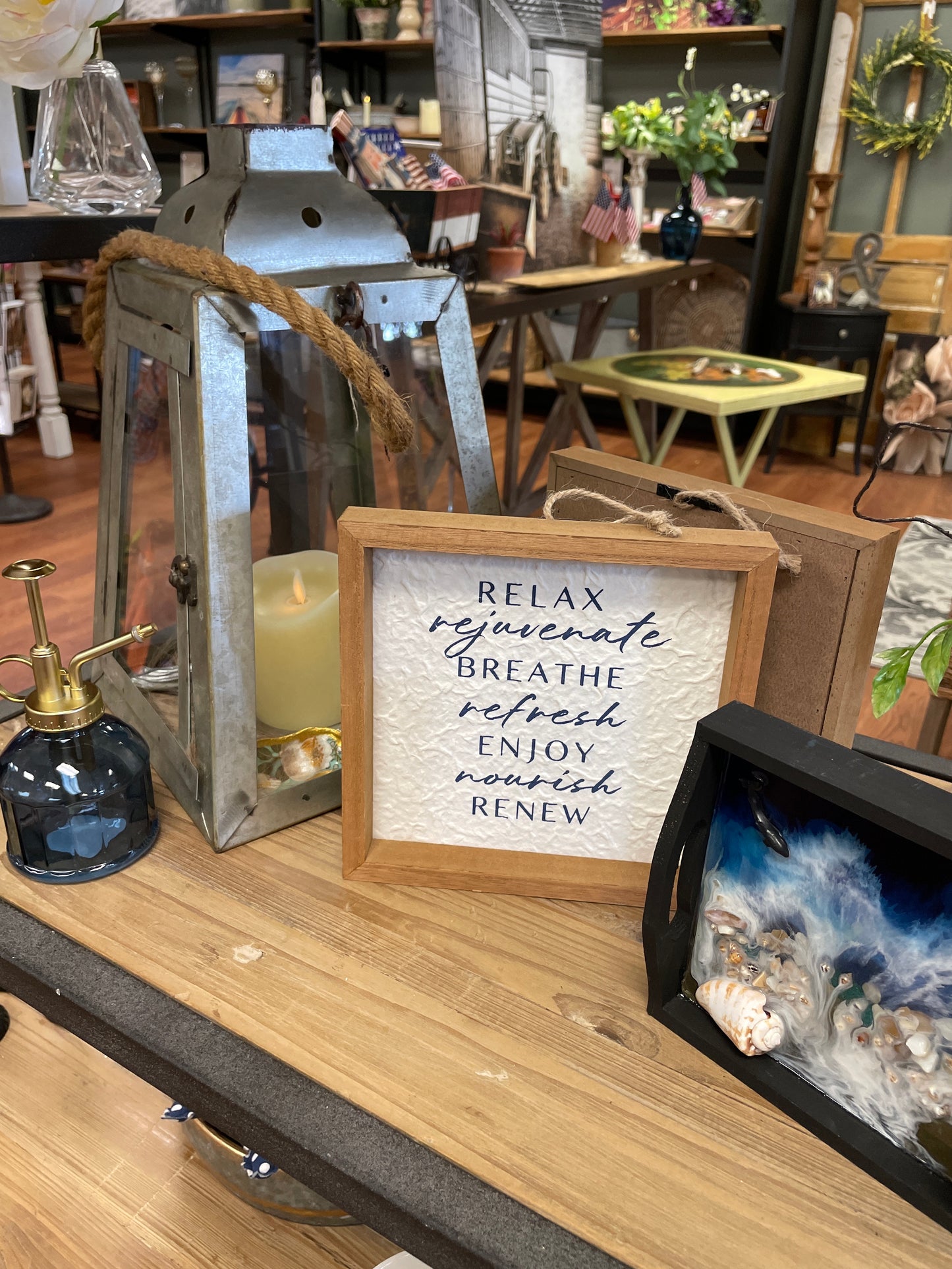 Relax, Refresh sign