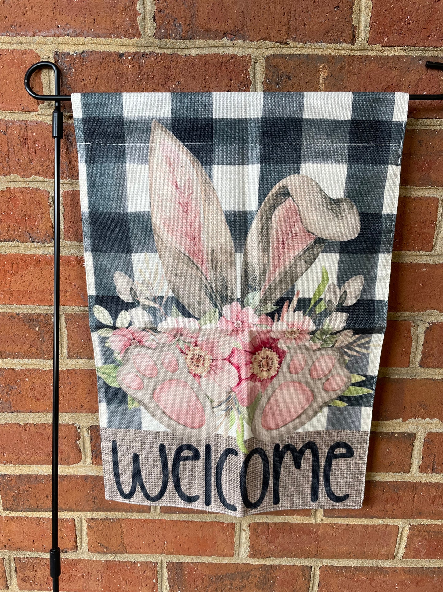 Garden Flag - Bunny Feet Welcome