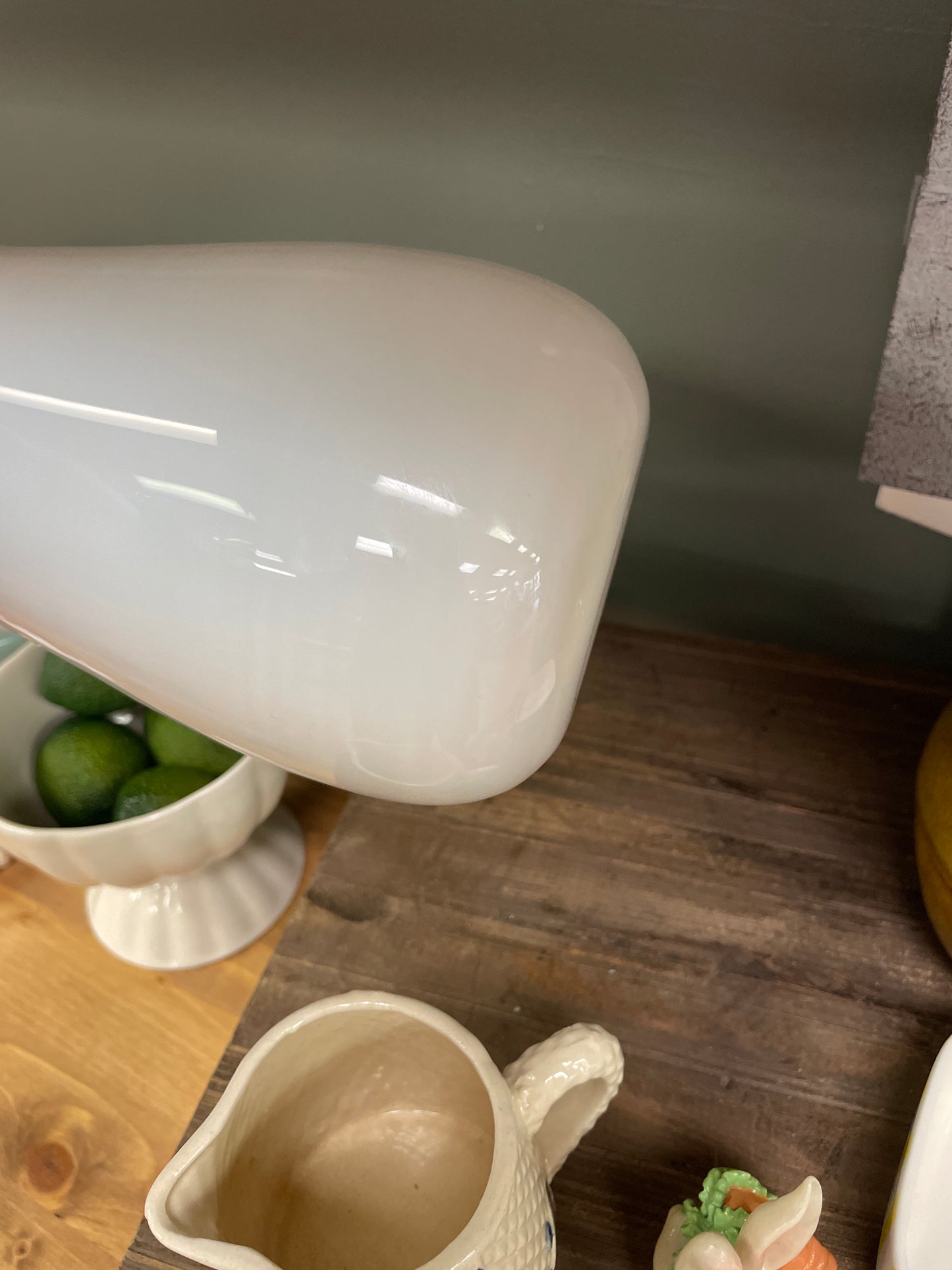 White Glass Pitcher