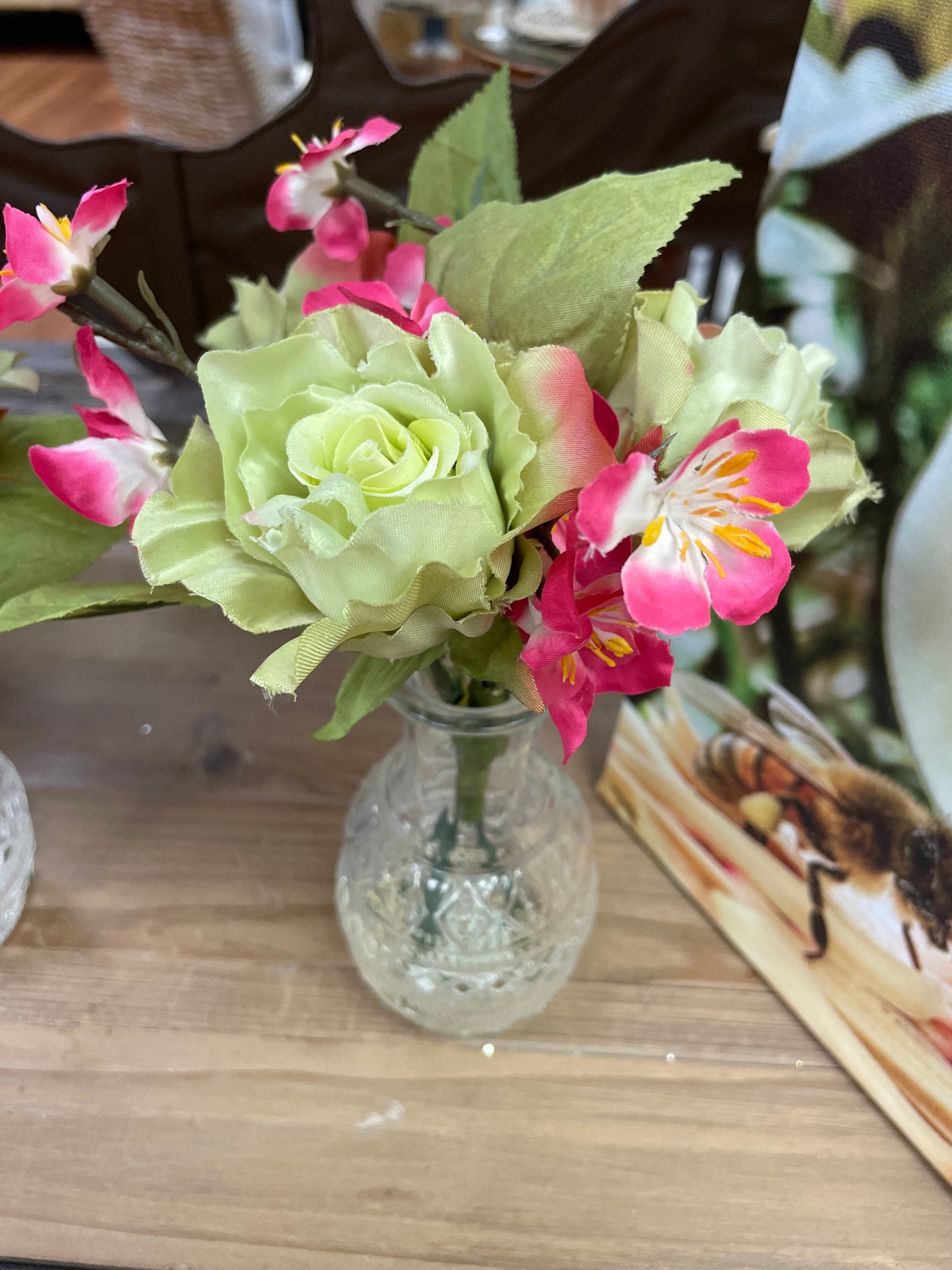 9" Mixed Floral Vase