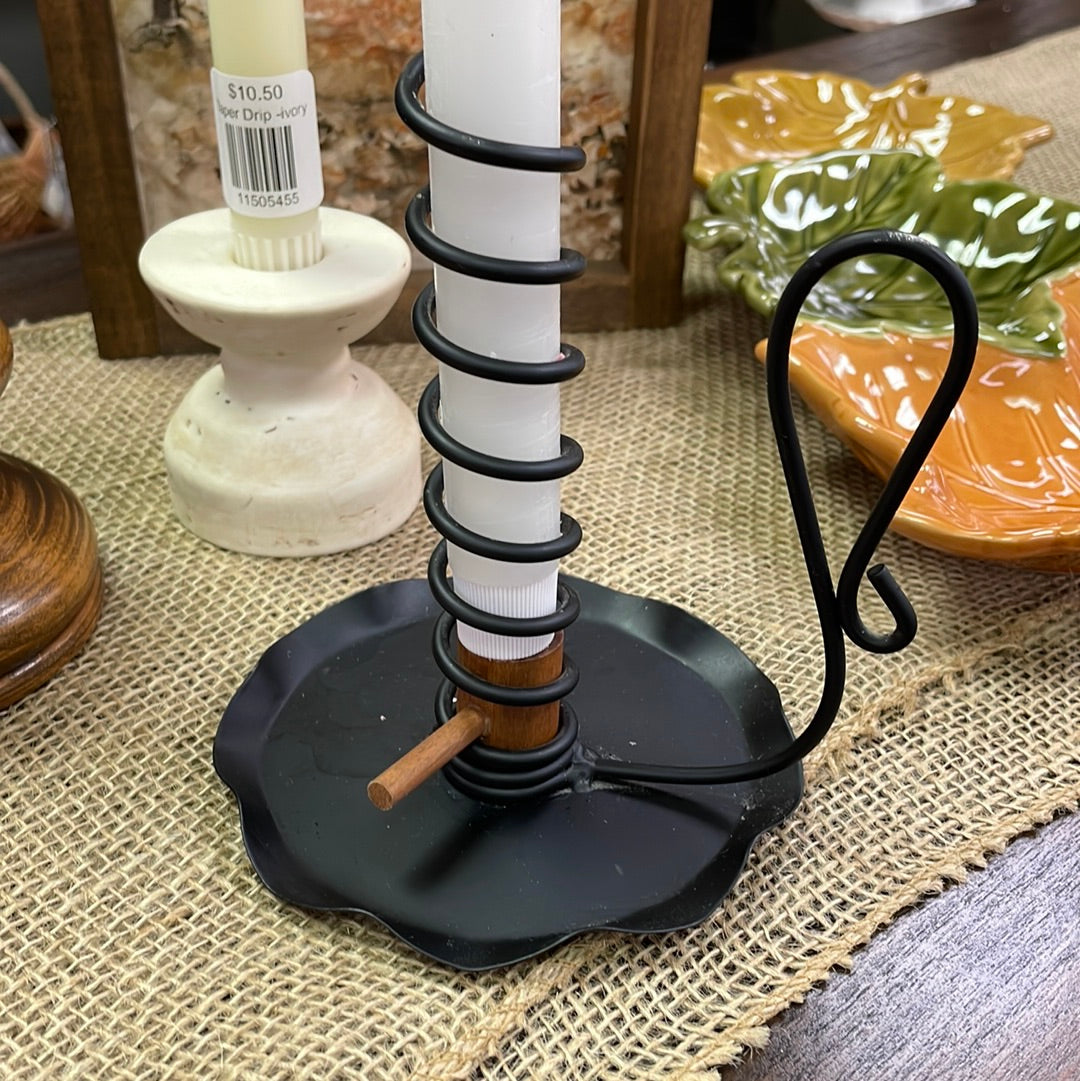 Black Spiral Taper Holder