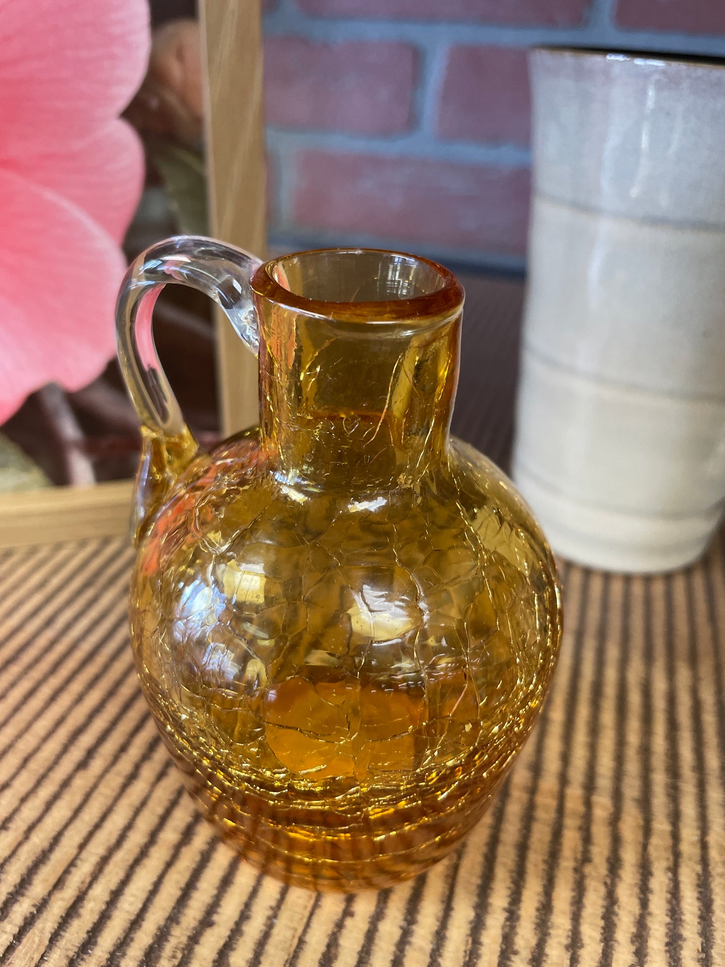 Hand Crackled "Pilgrim"  Pitcher