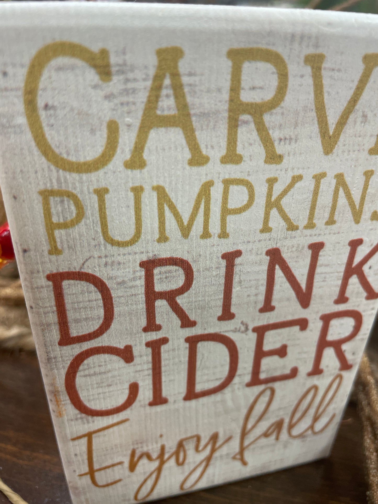 Carve Pumpkins Word Block