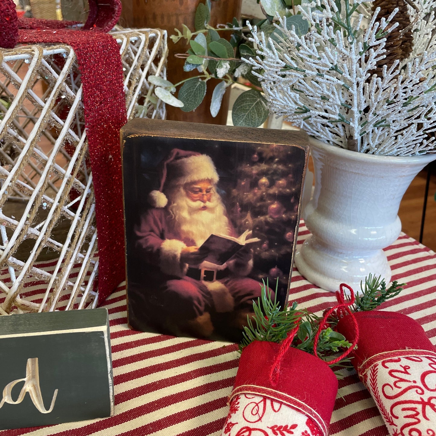 Santa wood block (vertical)