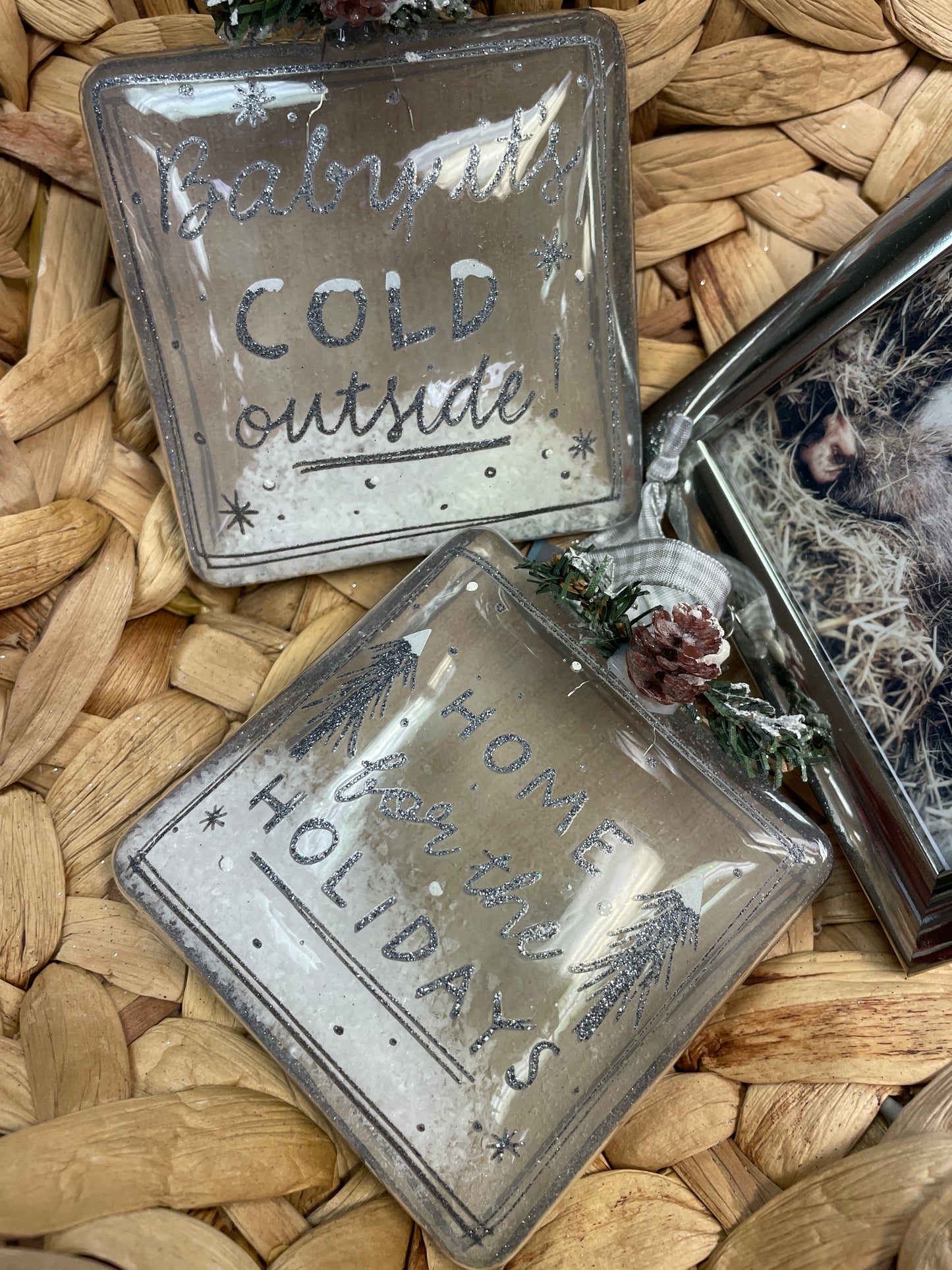 Baby It's Cold Outside Sq Glass