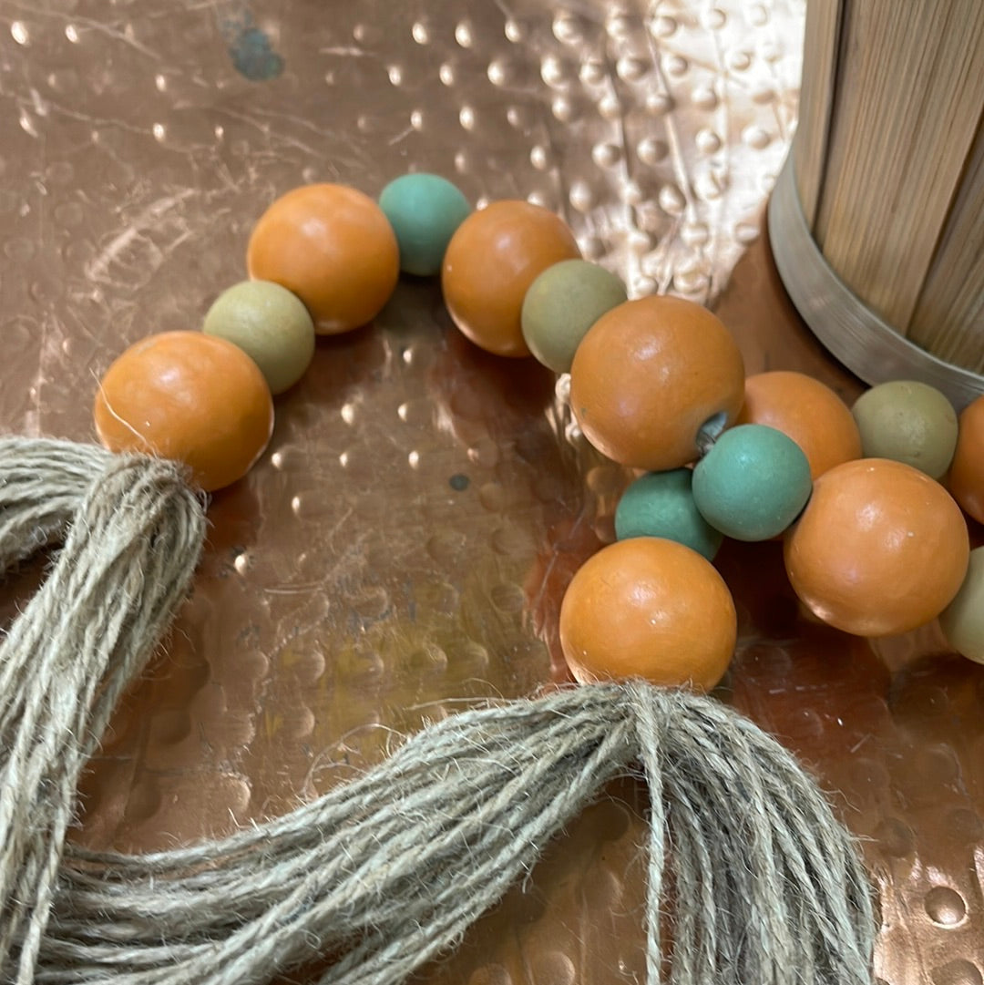Fall Beads w/Tassel