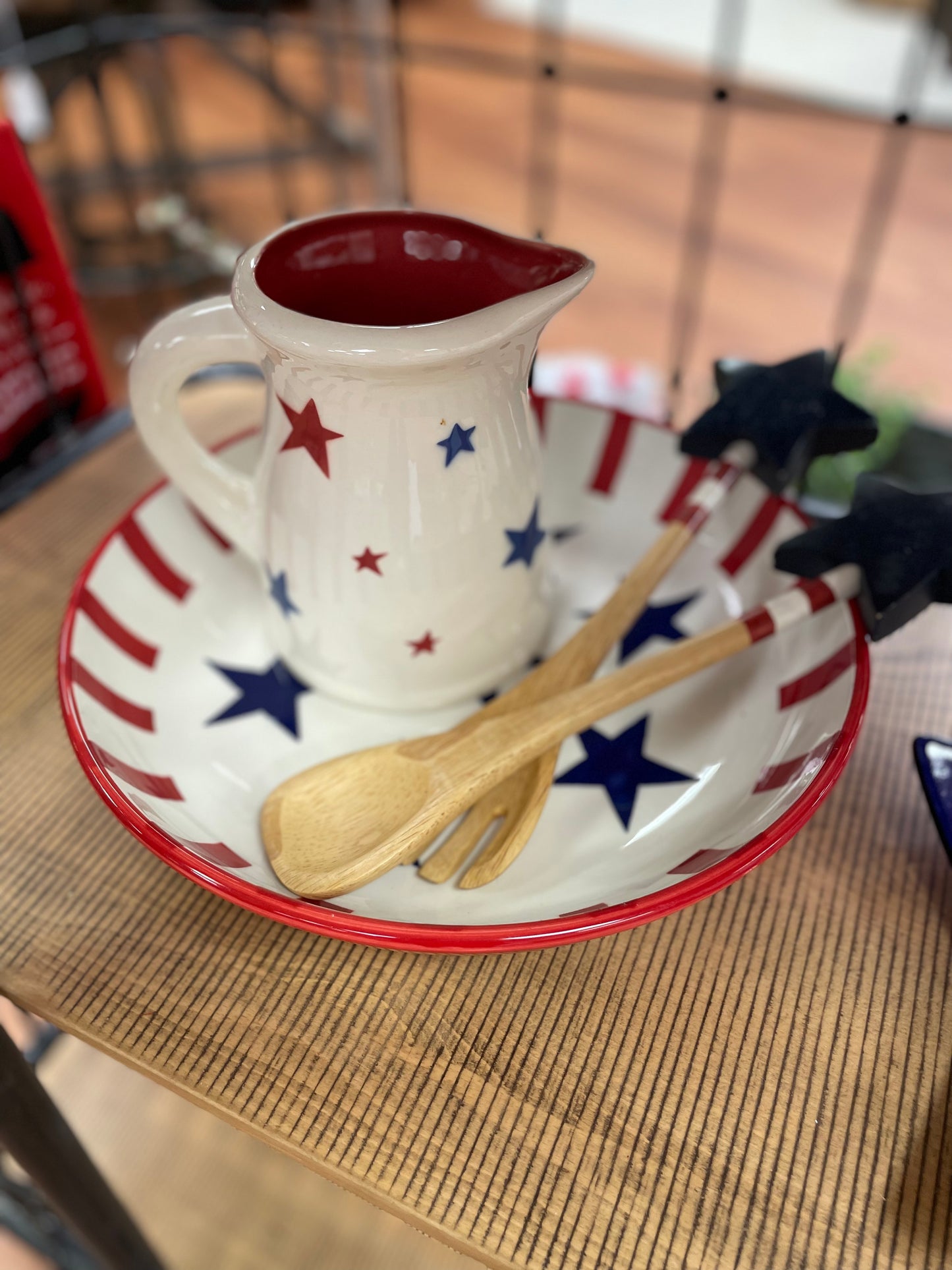 American Salad Bowl/Servers/Pitcher