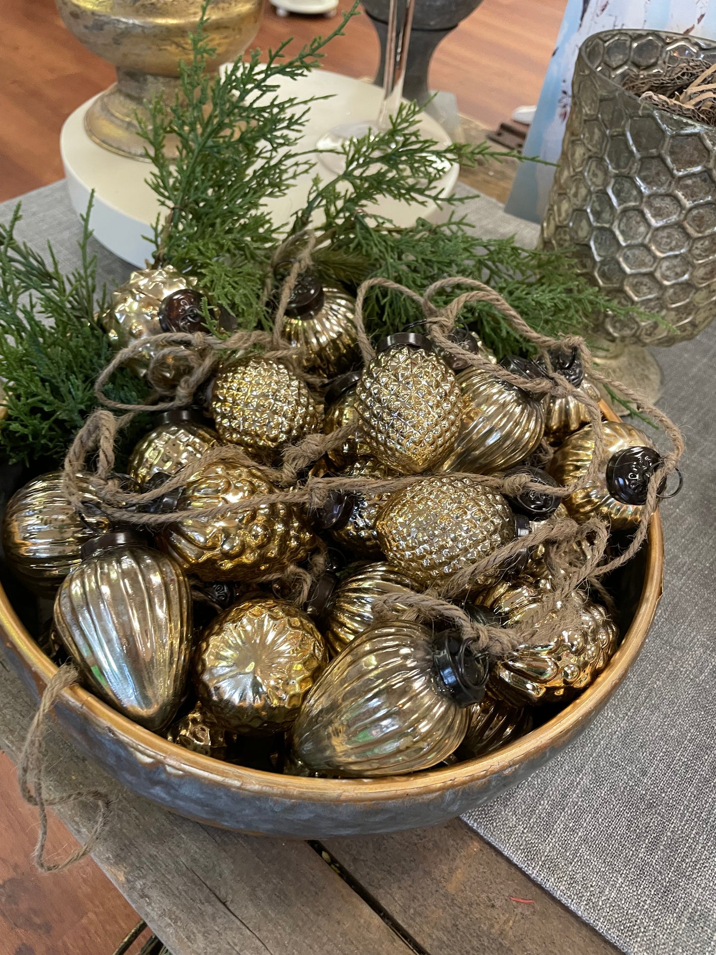 Gold Ornaments - Garland