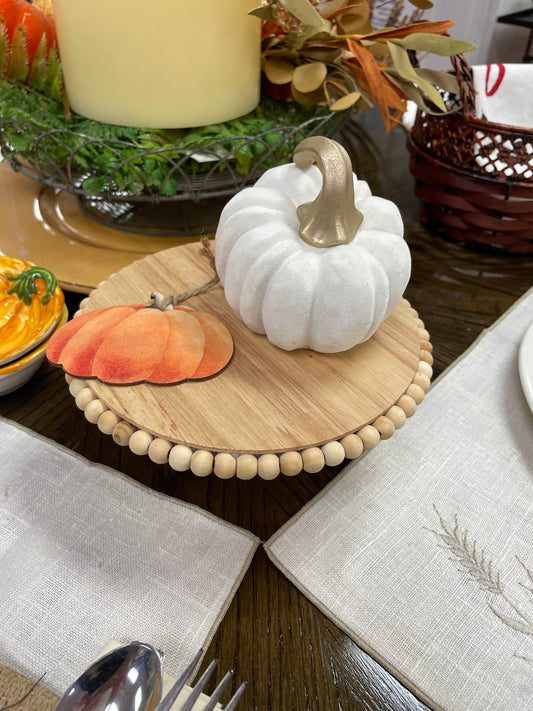 Small Wooden Beaded Rise/Cake Stand