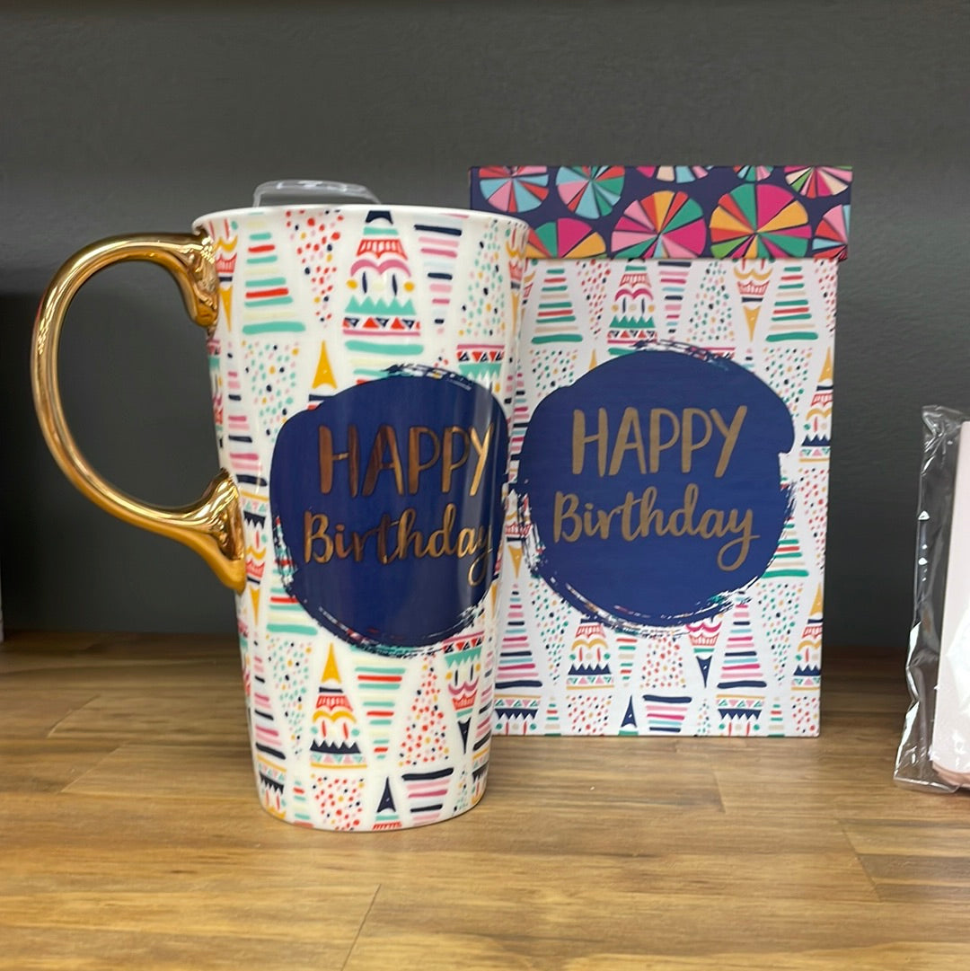 Ceramic BIRTHDAY Travel Cup w/gift box