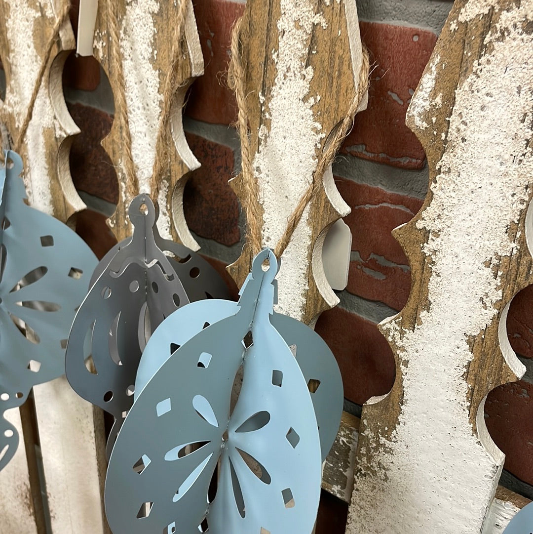 Metal Blue ornaments