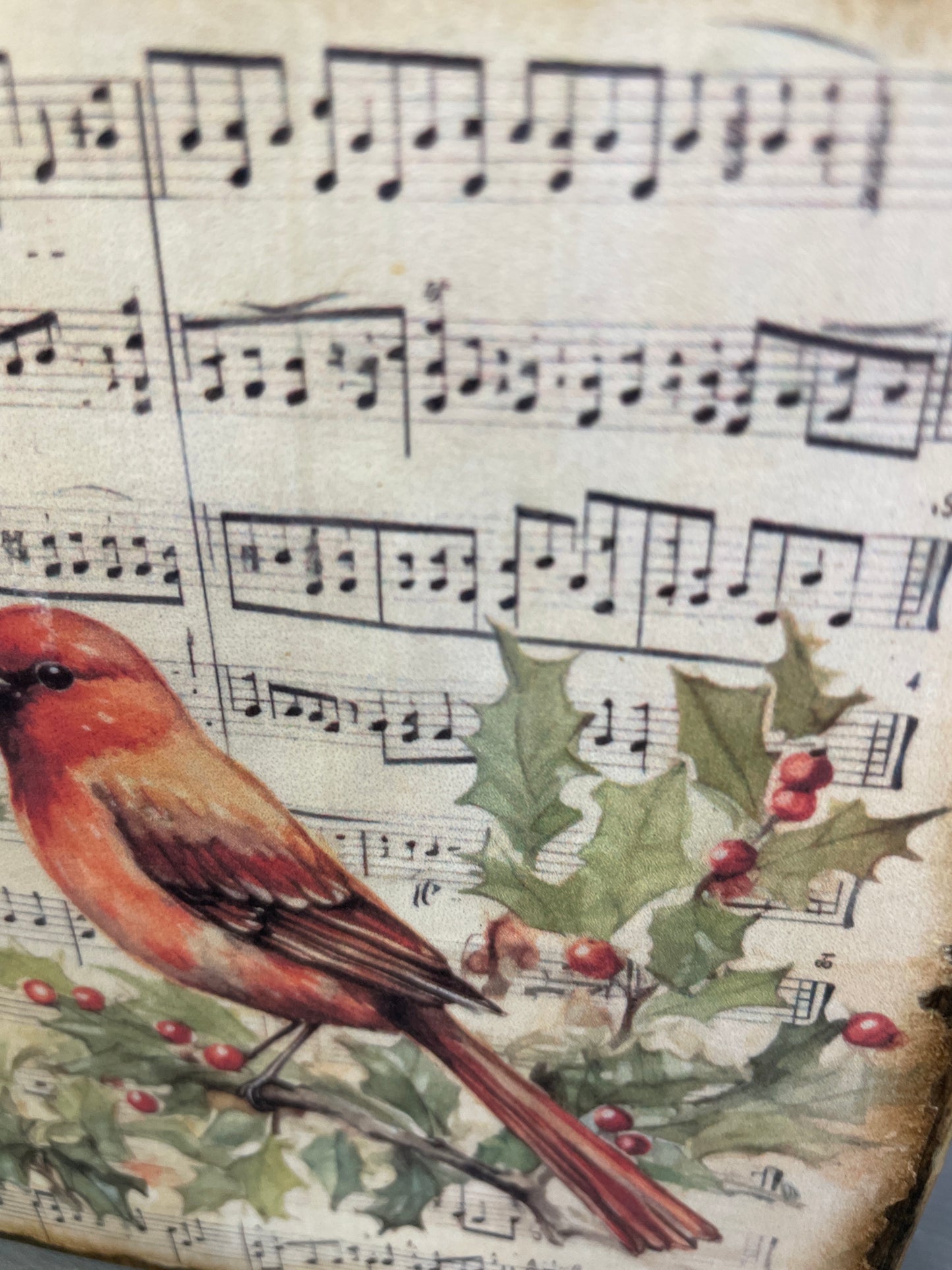 Cardinals Appear - wood block
