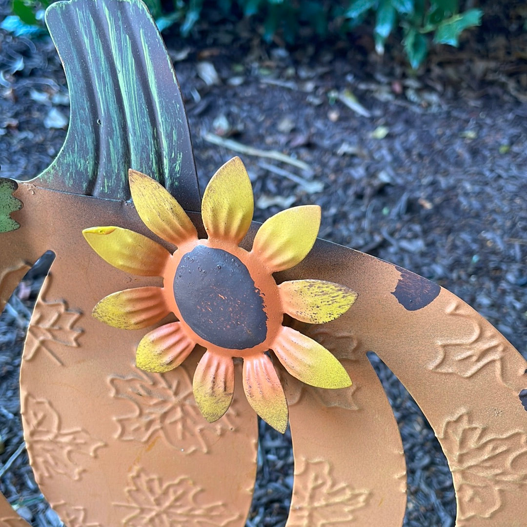 Welcome Pumpkin Yard Stake