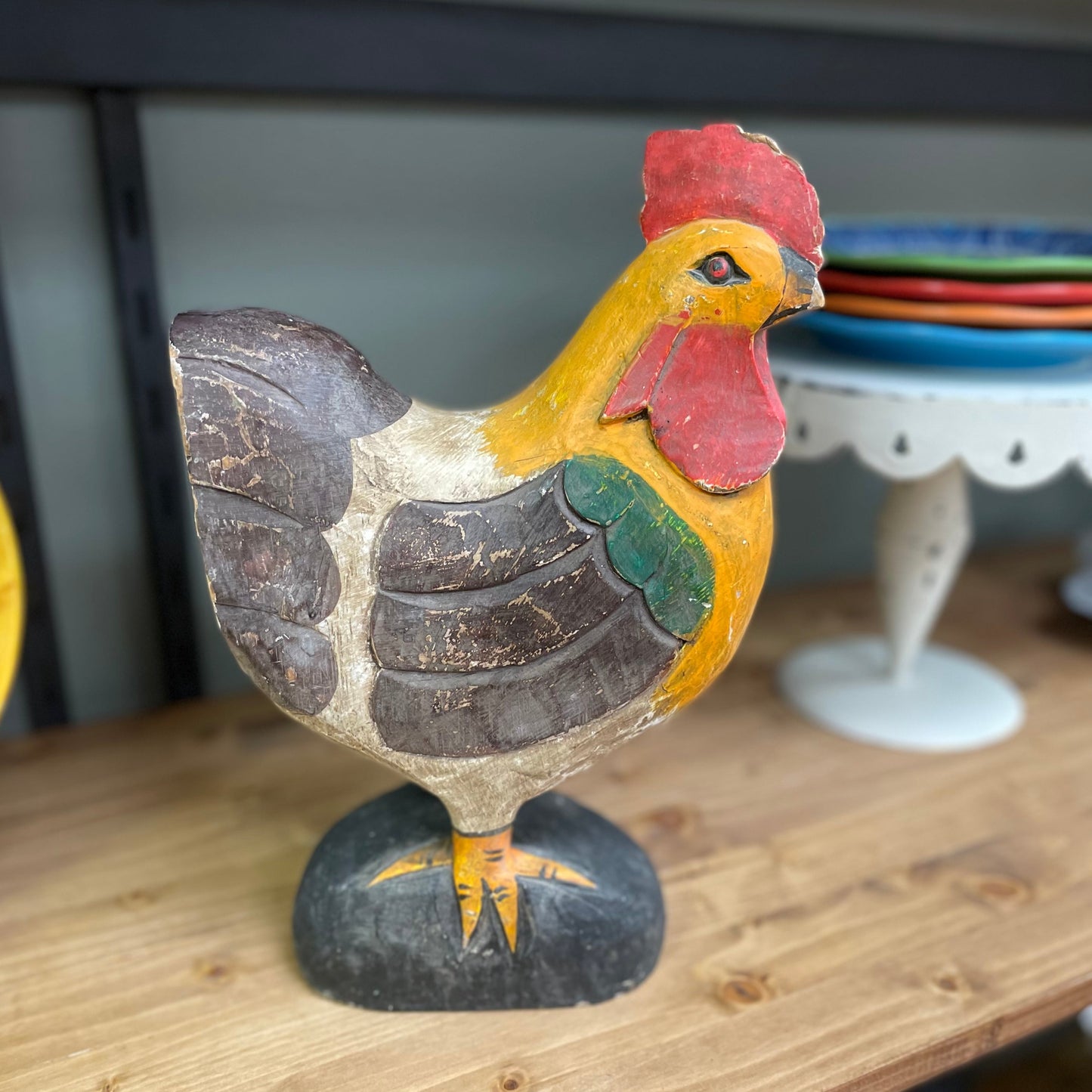 Wooden Hen - Red