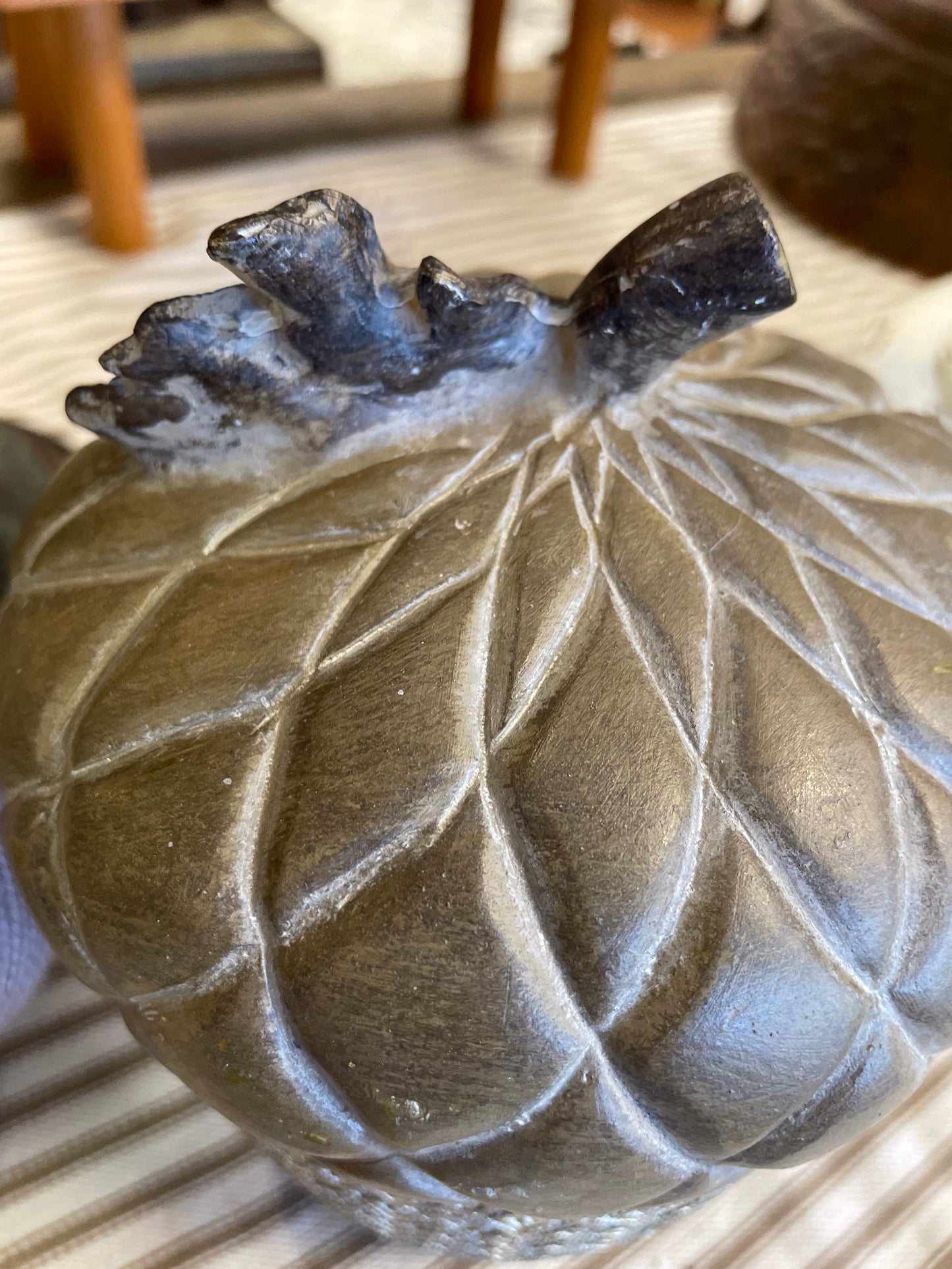 Resin Acorn - stem w/leaves