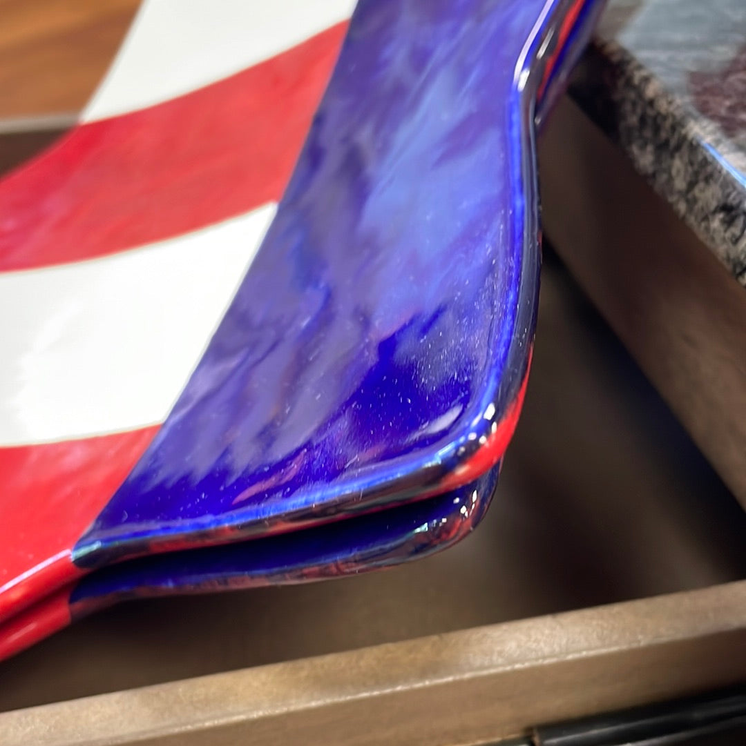 Ceramic American Flag Plates