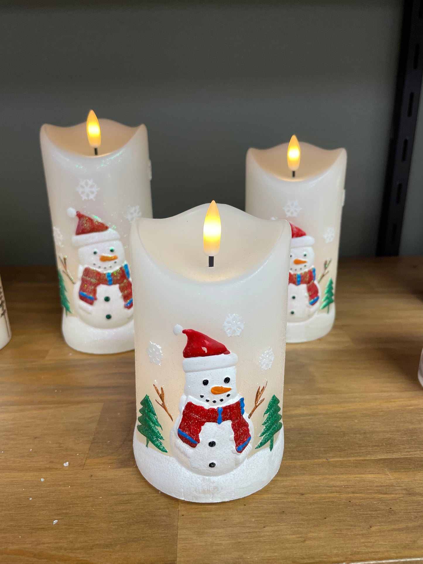 Snowman Candle