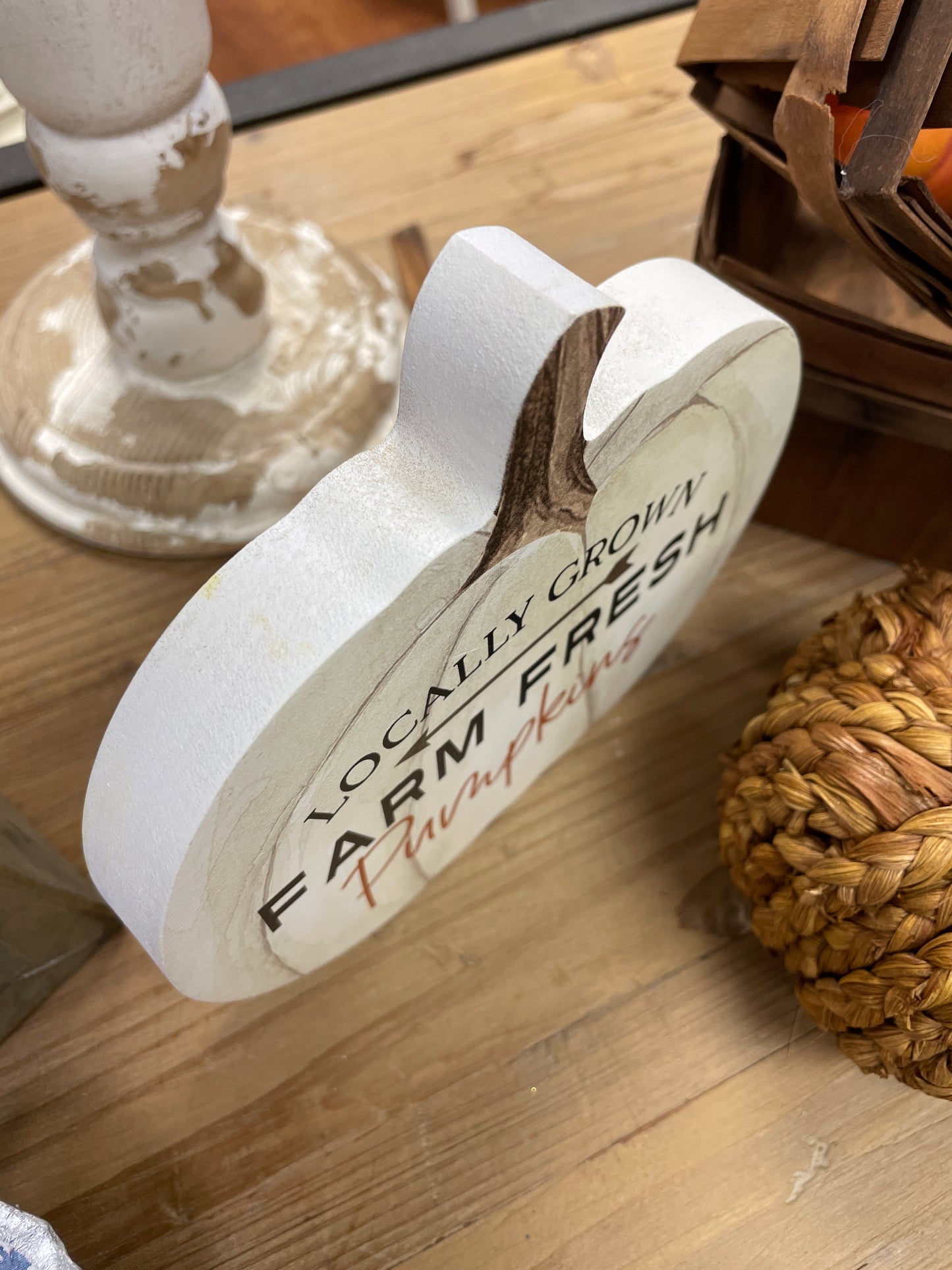 Locally Grown Pumpkins word block