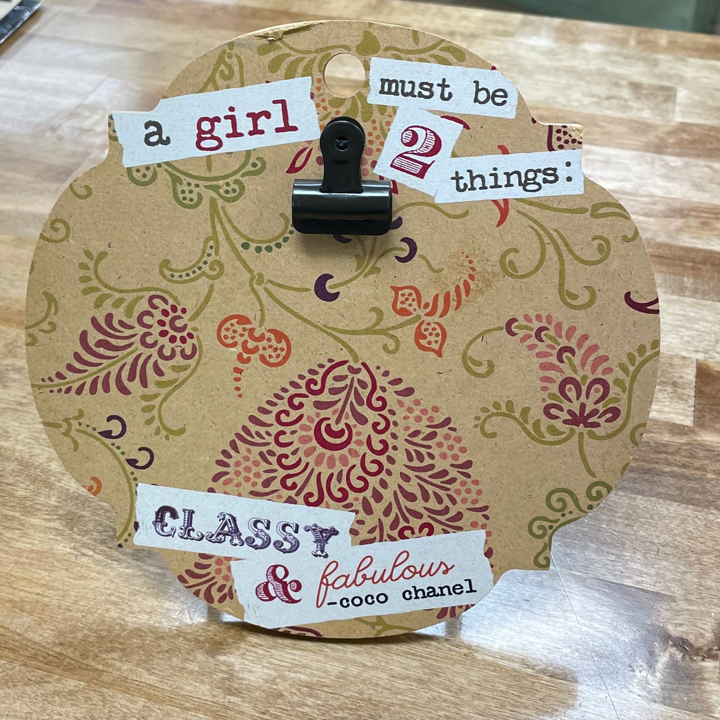Photo Holder - Girl must be 2 things