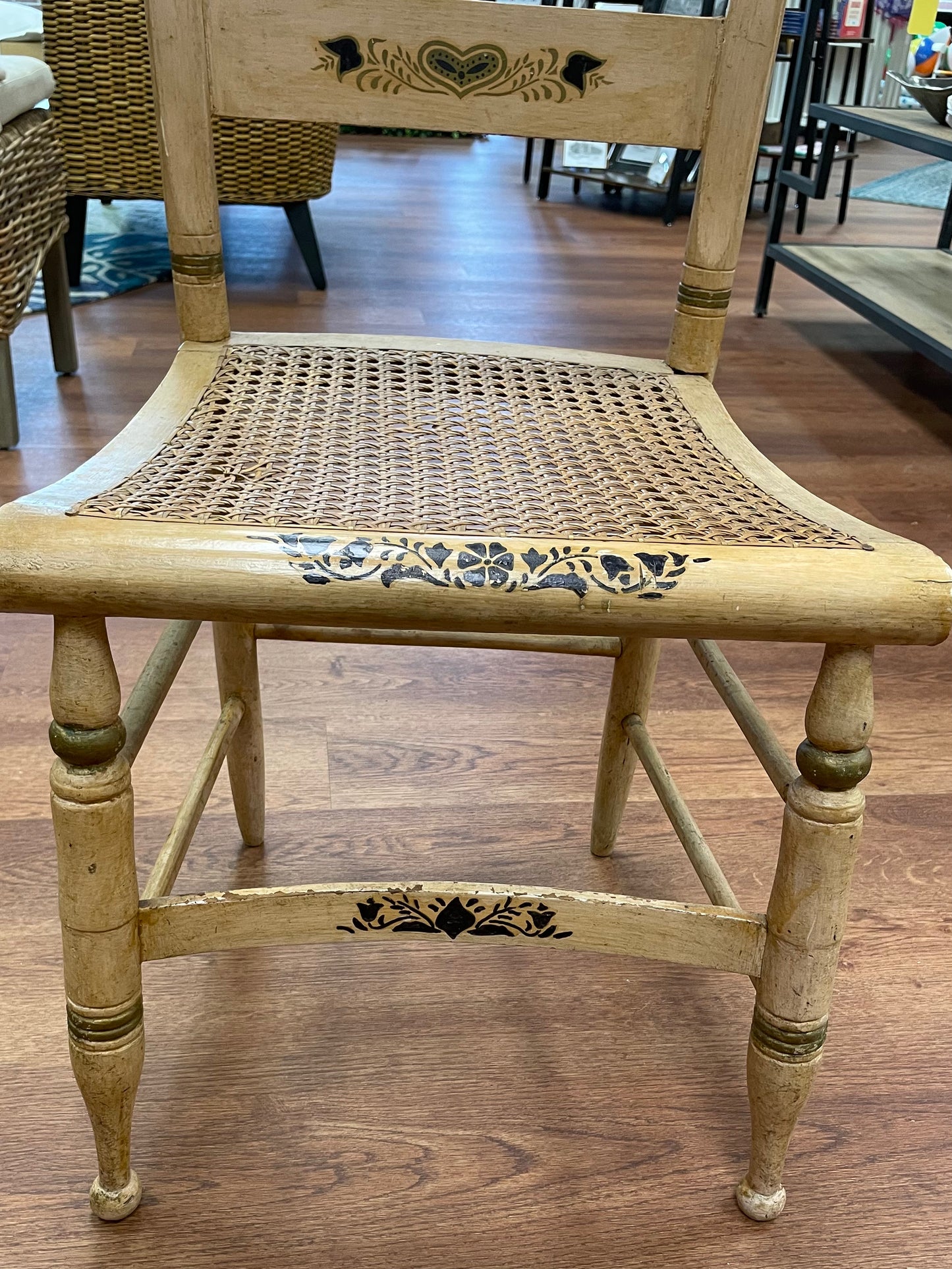 Set of 4 Wooden Bird/Cane Chairs