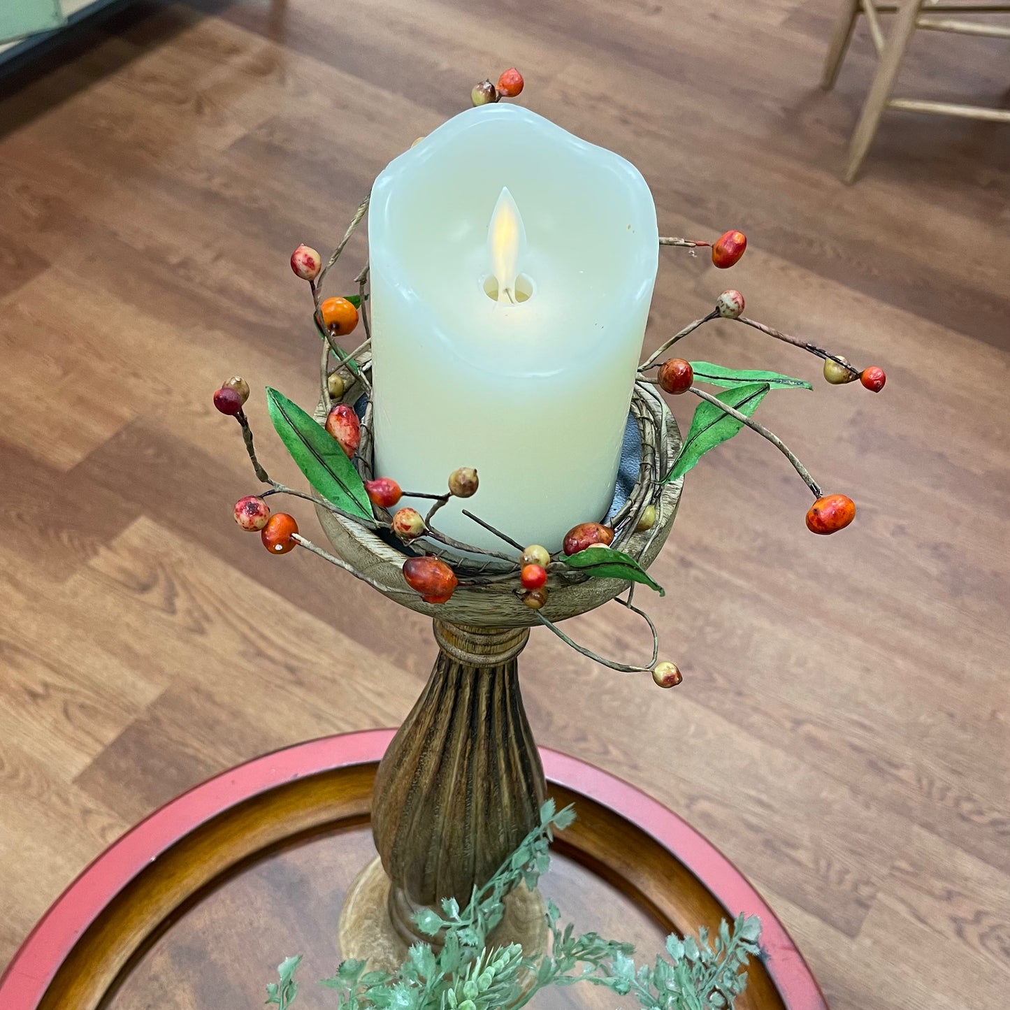 Berry candle ring