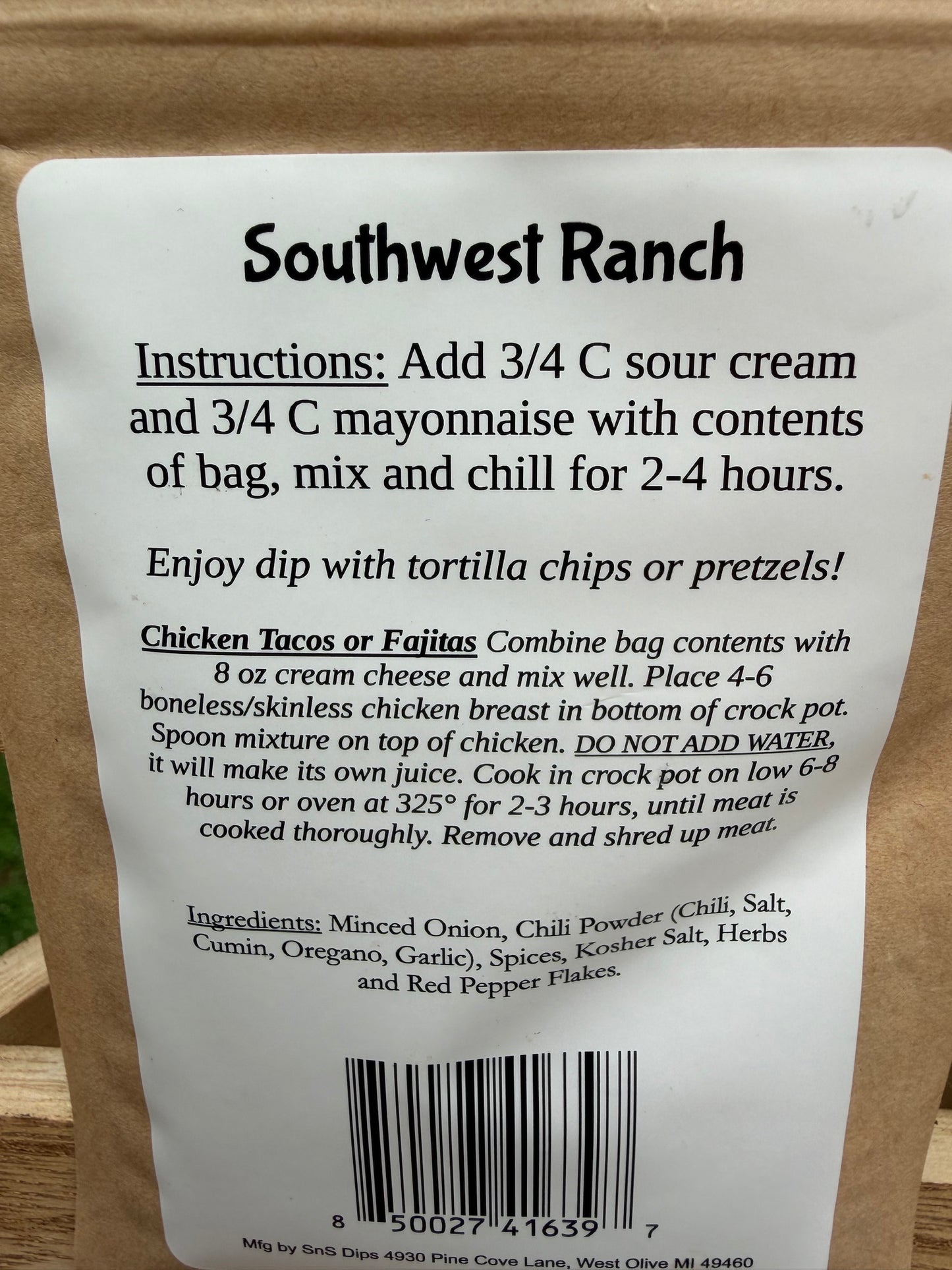Southwest Ranch Dip -